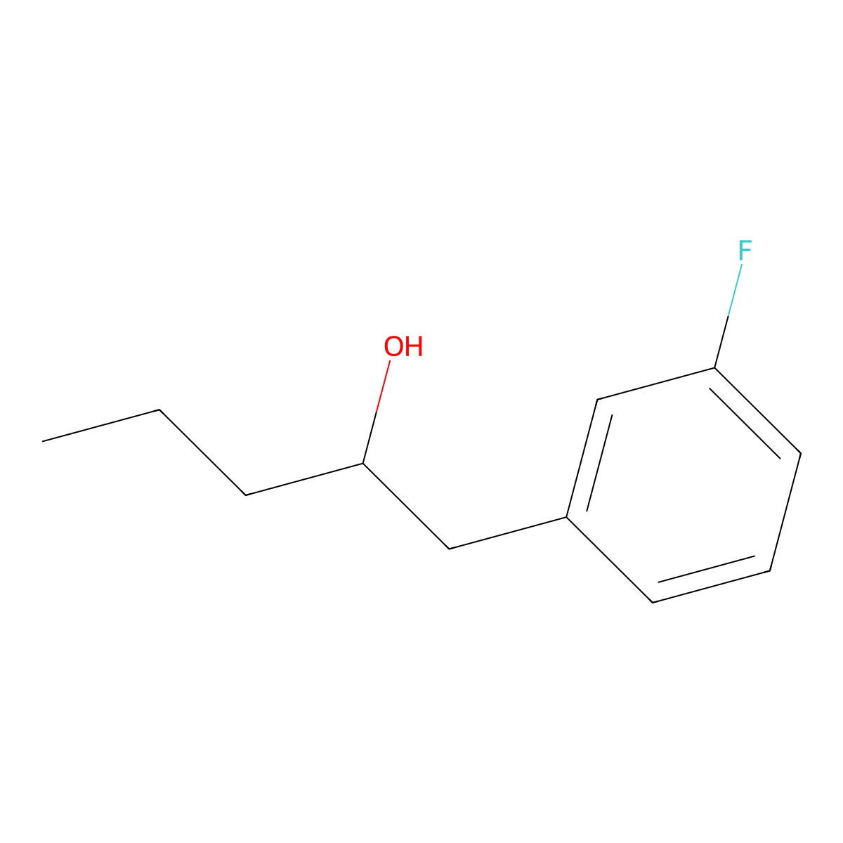 1-(3-Fluorophenyl)-2-pentanol molecular structure, CAS 1179070-10-0