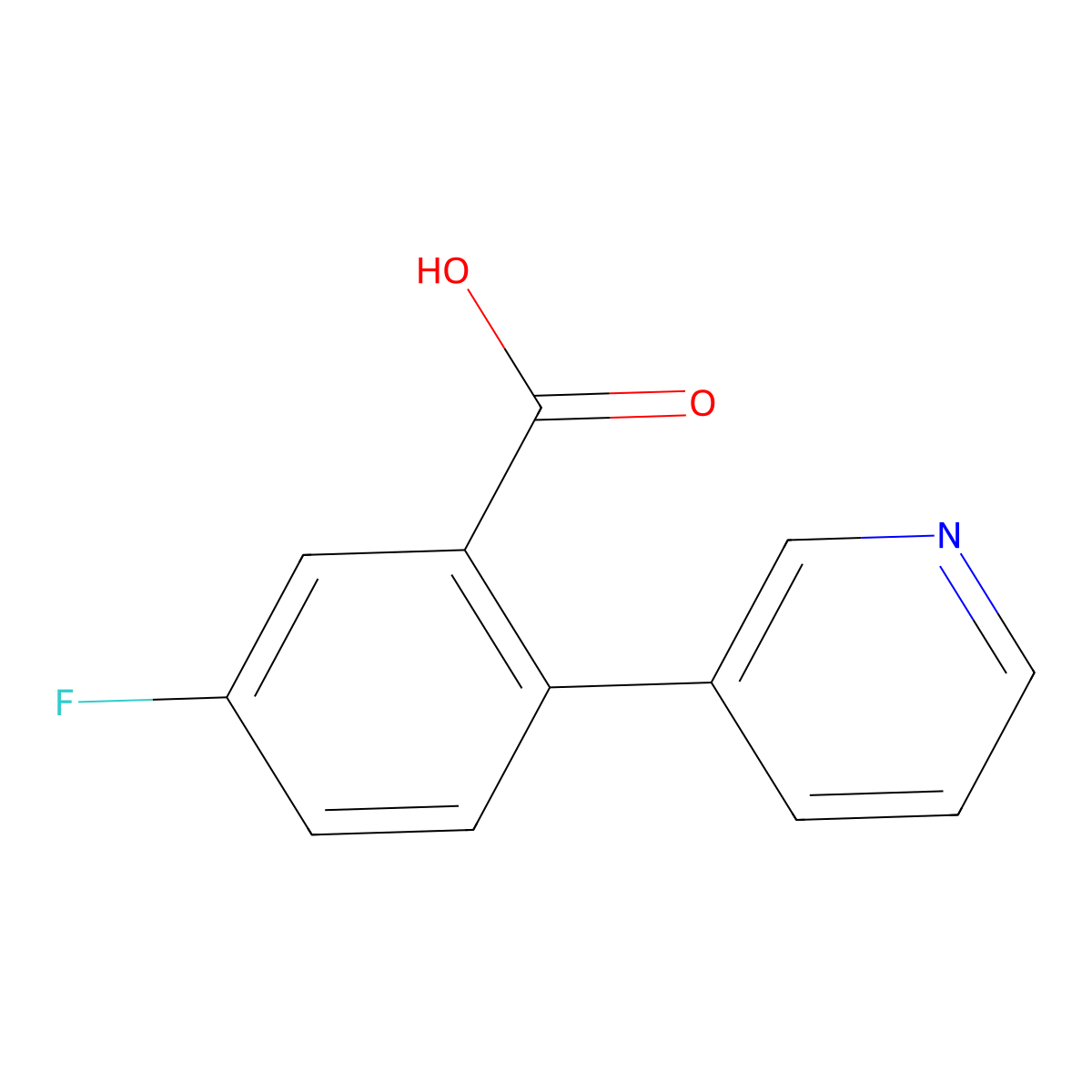 5-Fluoro-2-(pyridin-3-yl)benzoic acid molecular structure, CAS 1179071-87-4