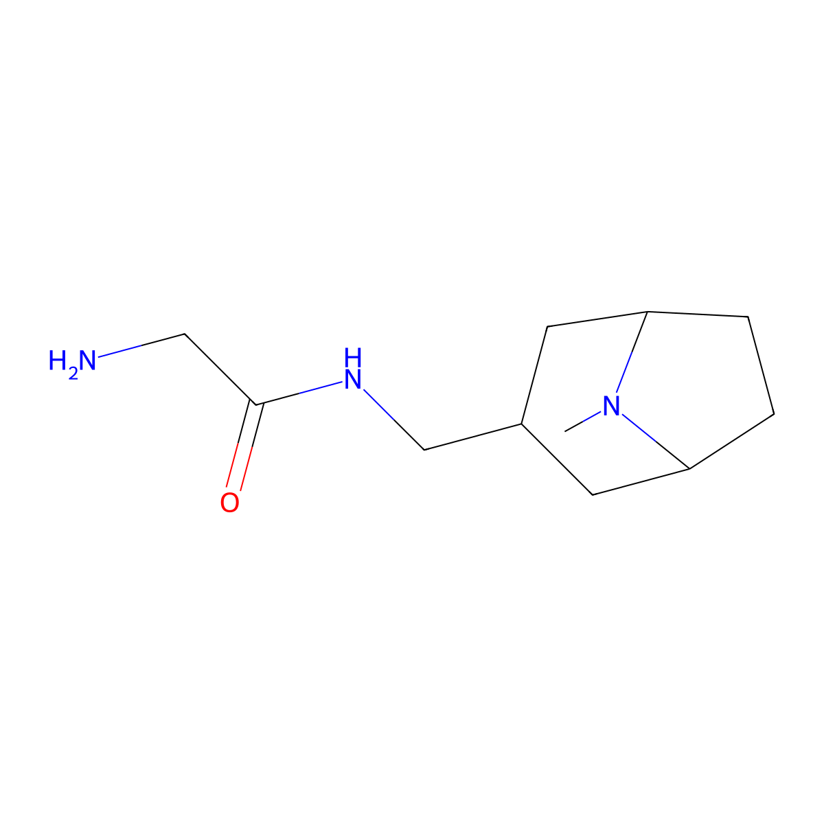 2-amino-N-({8-methyl-8-azabicyclo[3.2.1]octan-3-yl}methyl)acetamide molecular structure, CAS 1179072-78-6