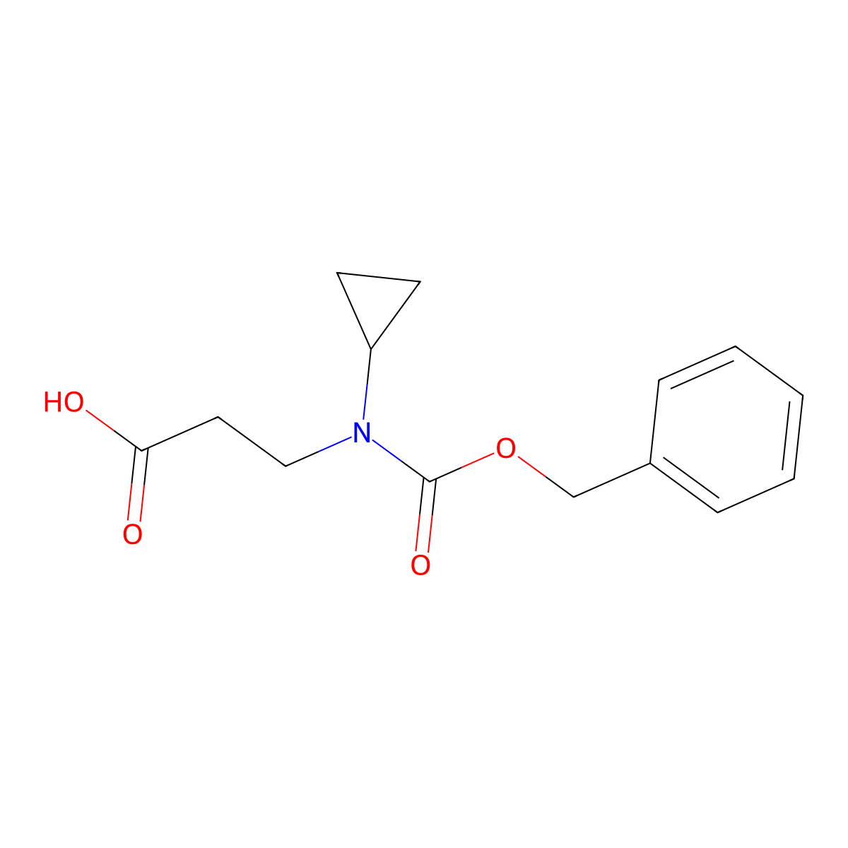 3-{[(Benzyloxy)carbonyl](cyclopropyl)amino}propanoic acid molecular structure, CAS 1179073-27-8