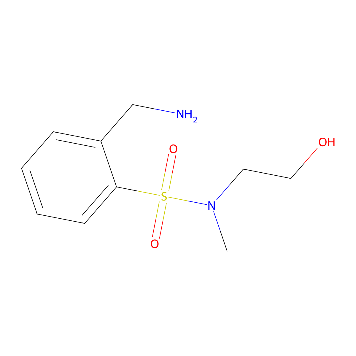 S-[2-(aminomethyl)phenyl]-2-hydroxy-N-methylethane-1-sulfonamido molecular structure, CAS 1179085-68-7