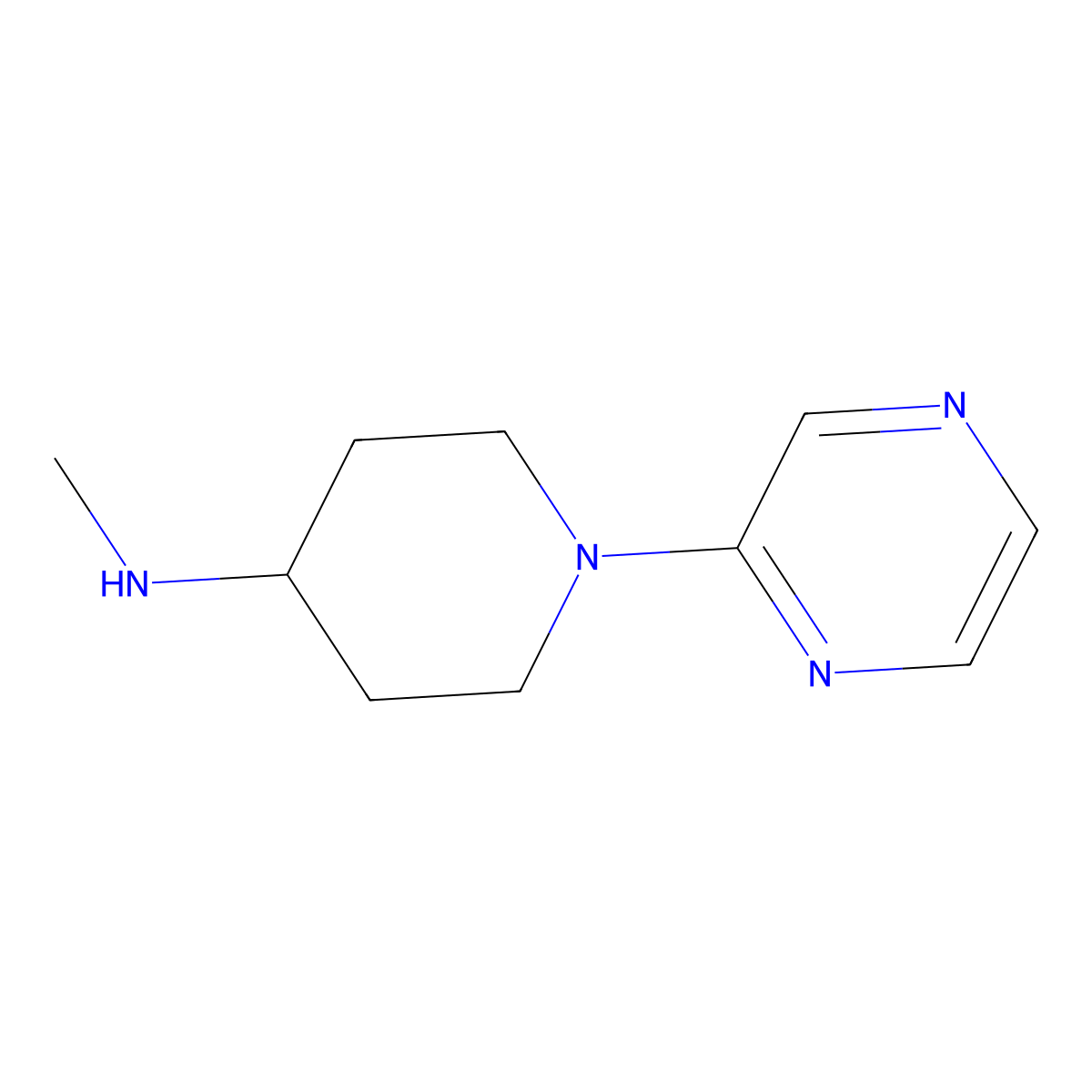 N-methyl-1-(pyrazin-2-yl)piperidin-4-amine molecular structure, CAS 1179086-88-4