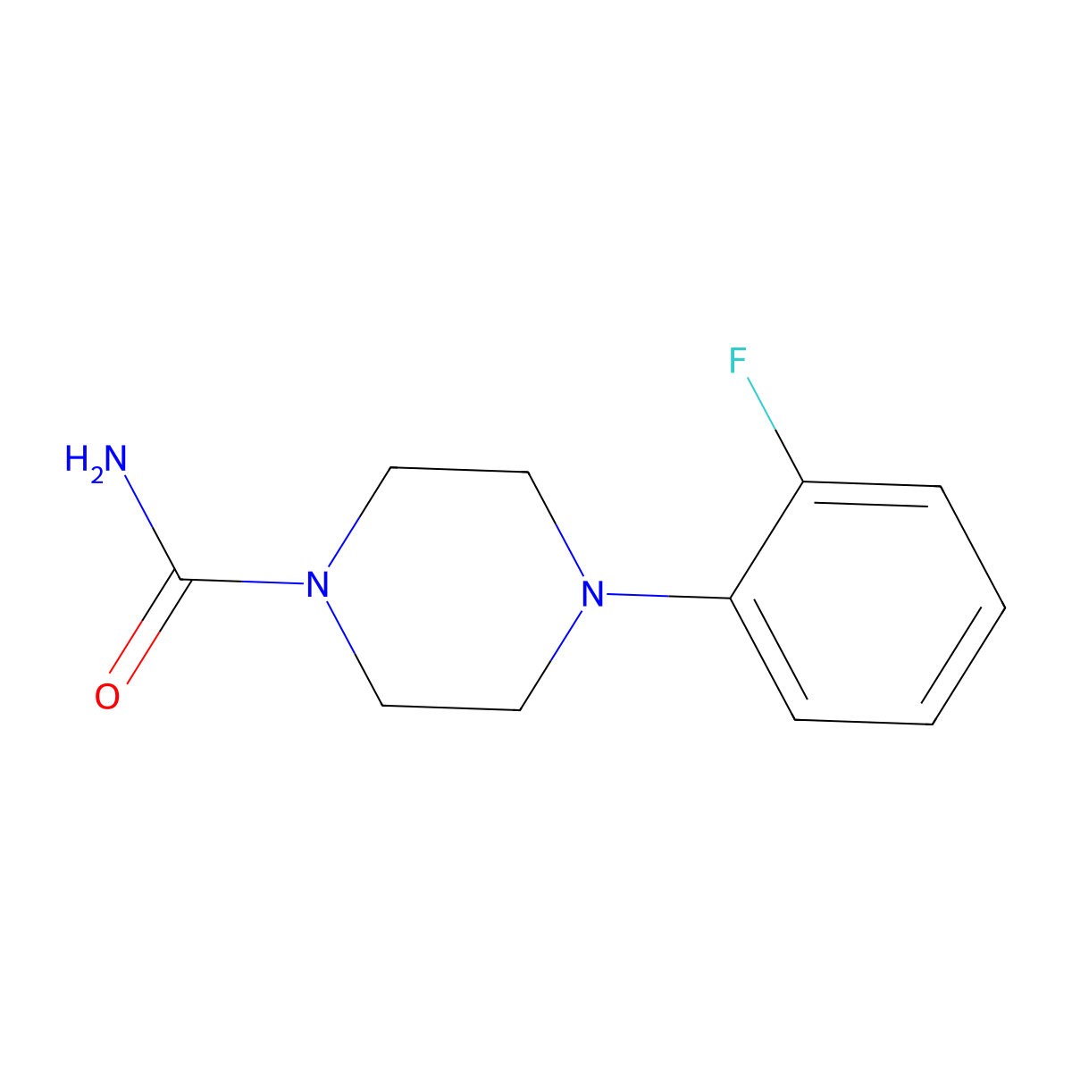 4-(2-Fluorophenyl)piperazine-1-carboxamide molecular structure, CAS 1179087-17-2