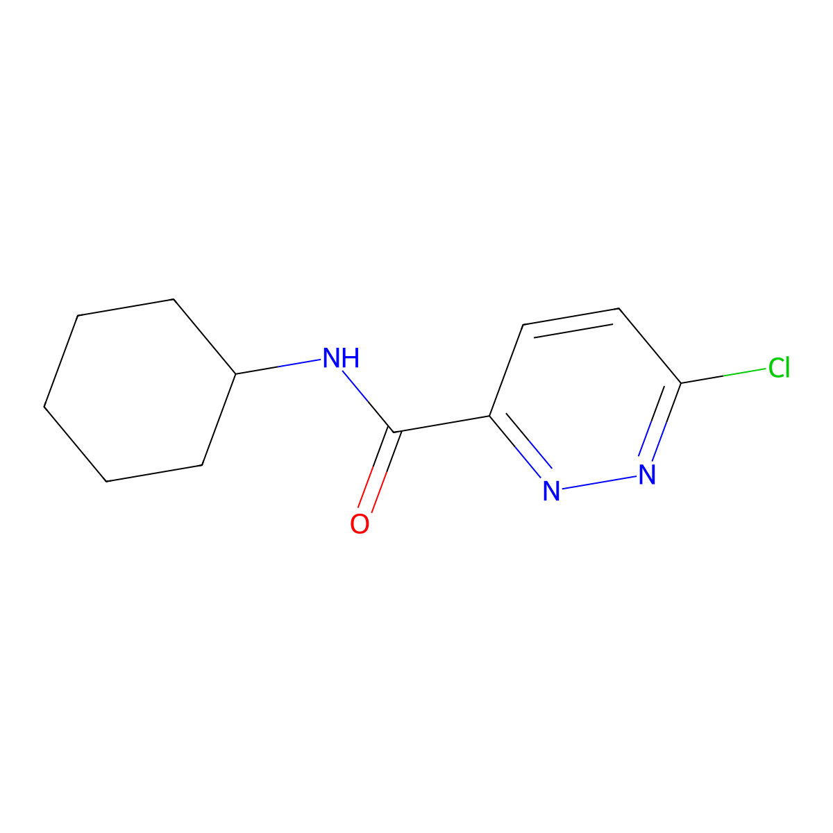 6-chloro-N-cyclohexylpyridazine-3-carboxamide molecular structure, CAS 1179087-85-4