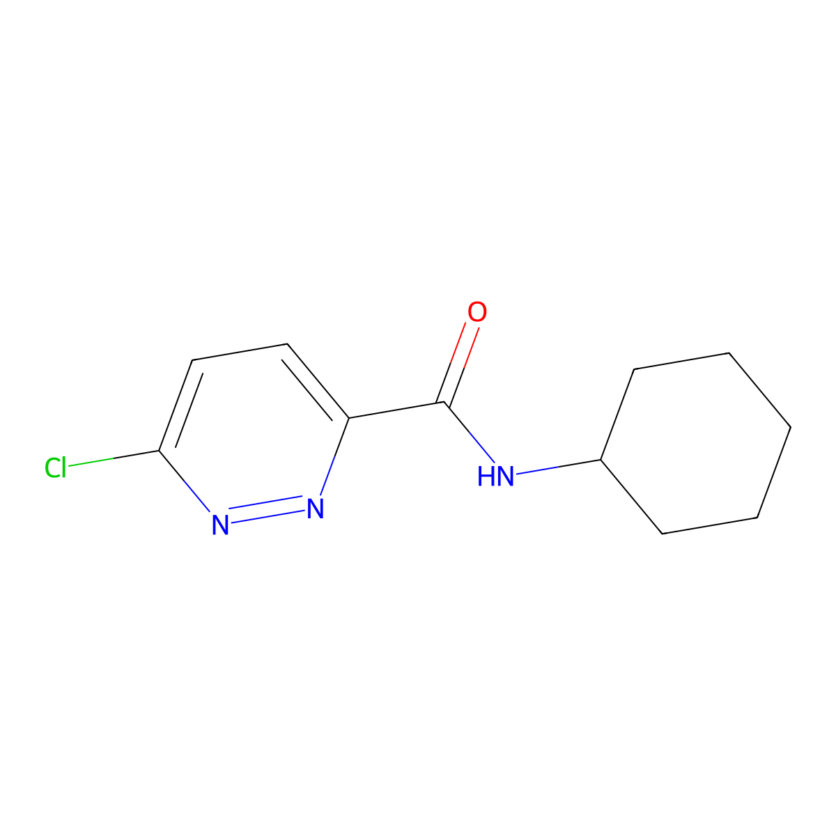 6-chloro-N-cyclohexylpyridazine-3-carboxamide molecular structure, CAS 1179087-85-4
