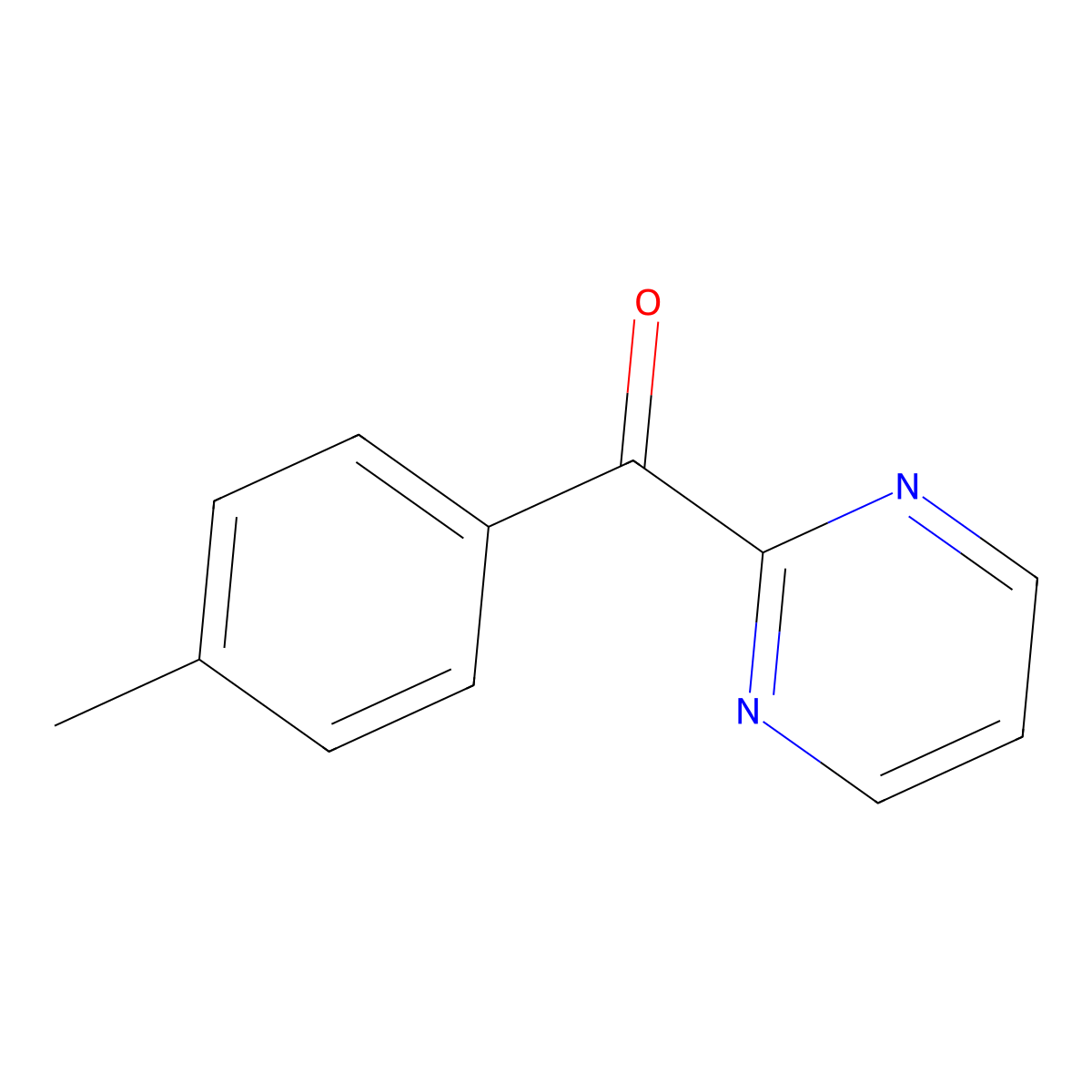 2-(4-Methylbenzoyl)pyrimidine molecular structure, CAS 1179094-07-5