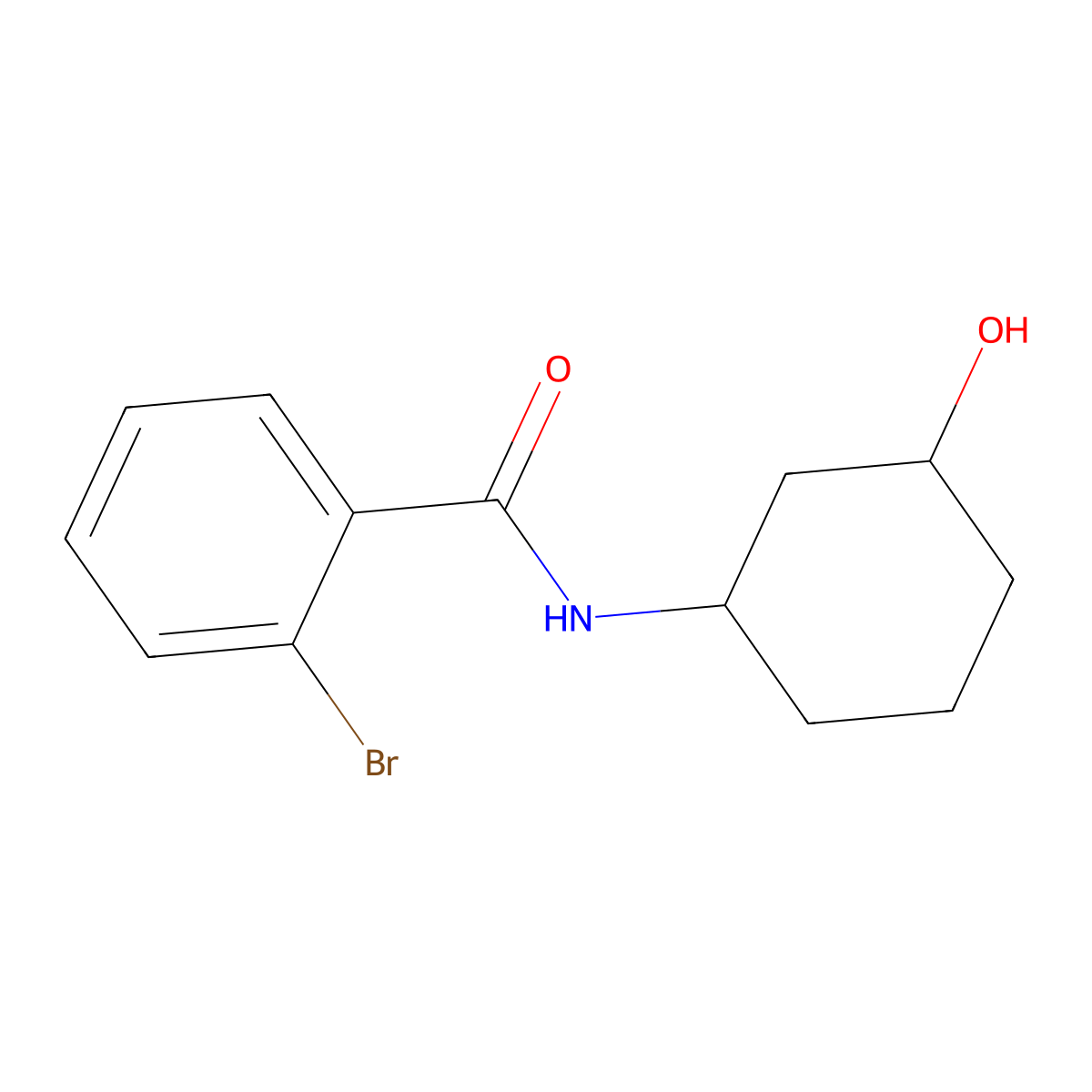 2-bromo-N-(3-hydroxycyclohexyl)benzamide molecular structure, CAS 1179102-34-1