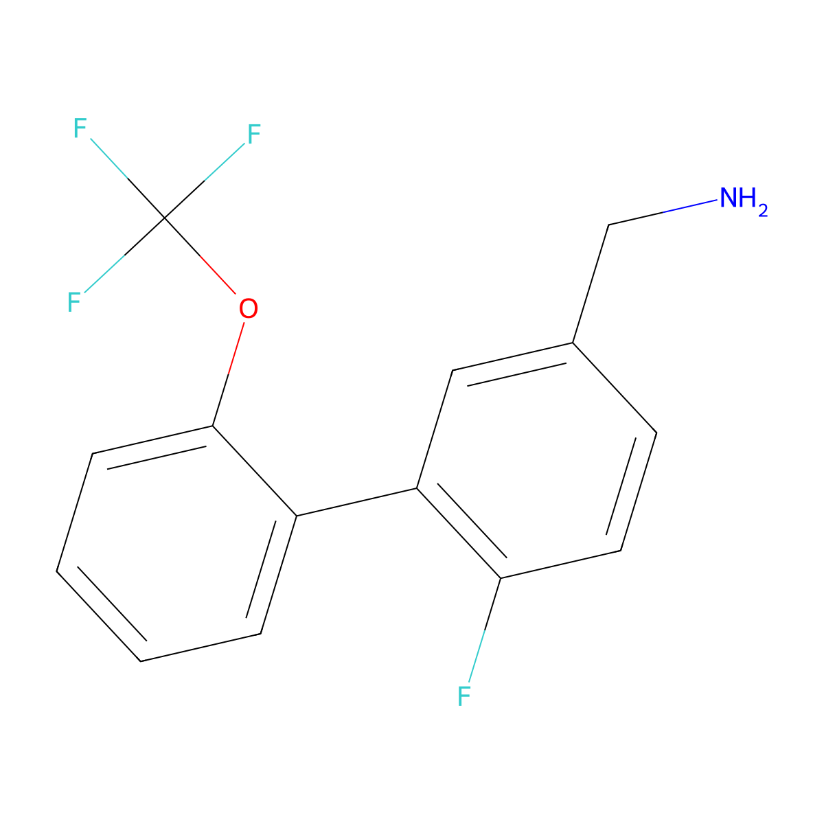 C-(6-Fluoro-2'-(trifluoromethoxy)biphenyl-3-yl)-methylamine molecular structure, CAS 1179104-57-4