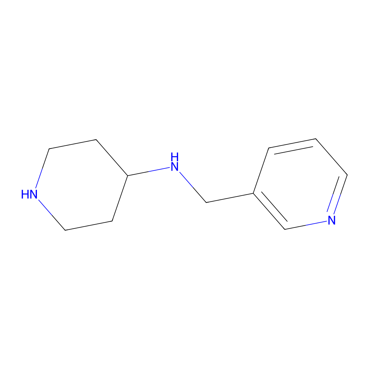 N-(pyridin-3-ylmethyl)piperidin-4-amine molecular structure, CAS 1179105-18-0