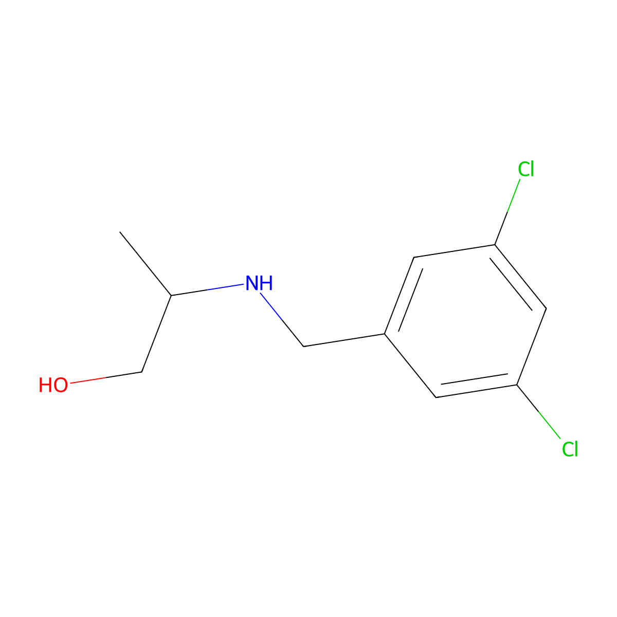 2-{[(3,5-Dichlorophenyl)methyl]amino}propan-1-ol molecular structure, CAS 1179107-42-6