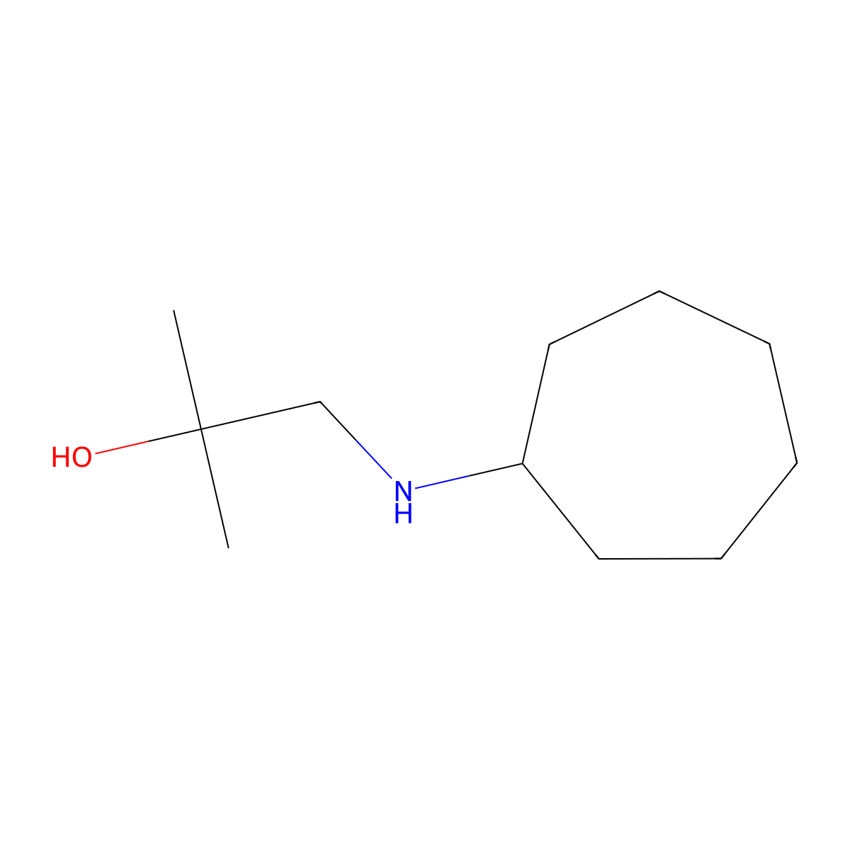 1-(Cycloheptylamino)-2-methylpropan-2-ol molecular structure, CAS 1179109-45-5