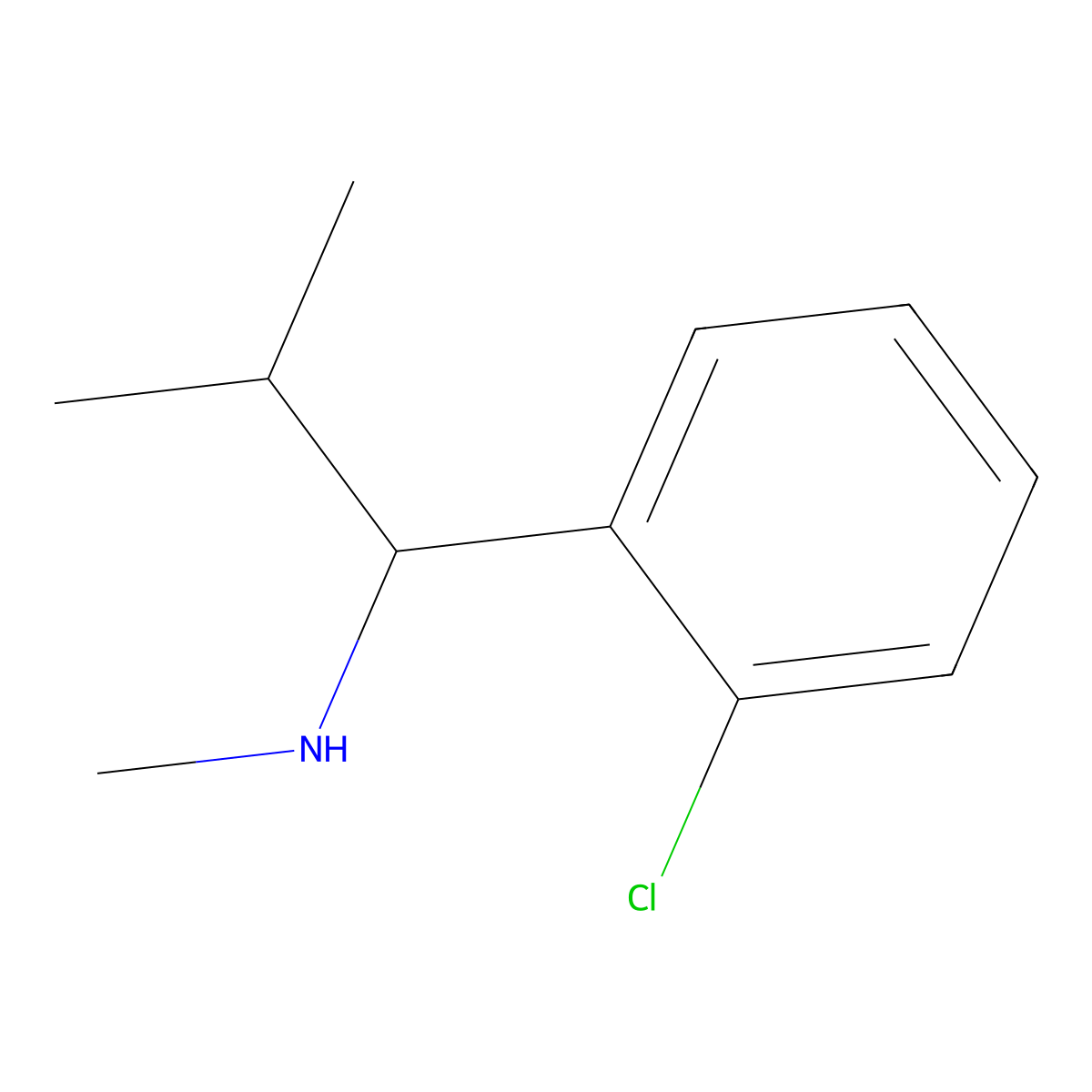 [1-(2-Chlorophenyl)-2-methylpropyl](methyl)amine molecular structure, CAS 1179126-18-1