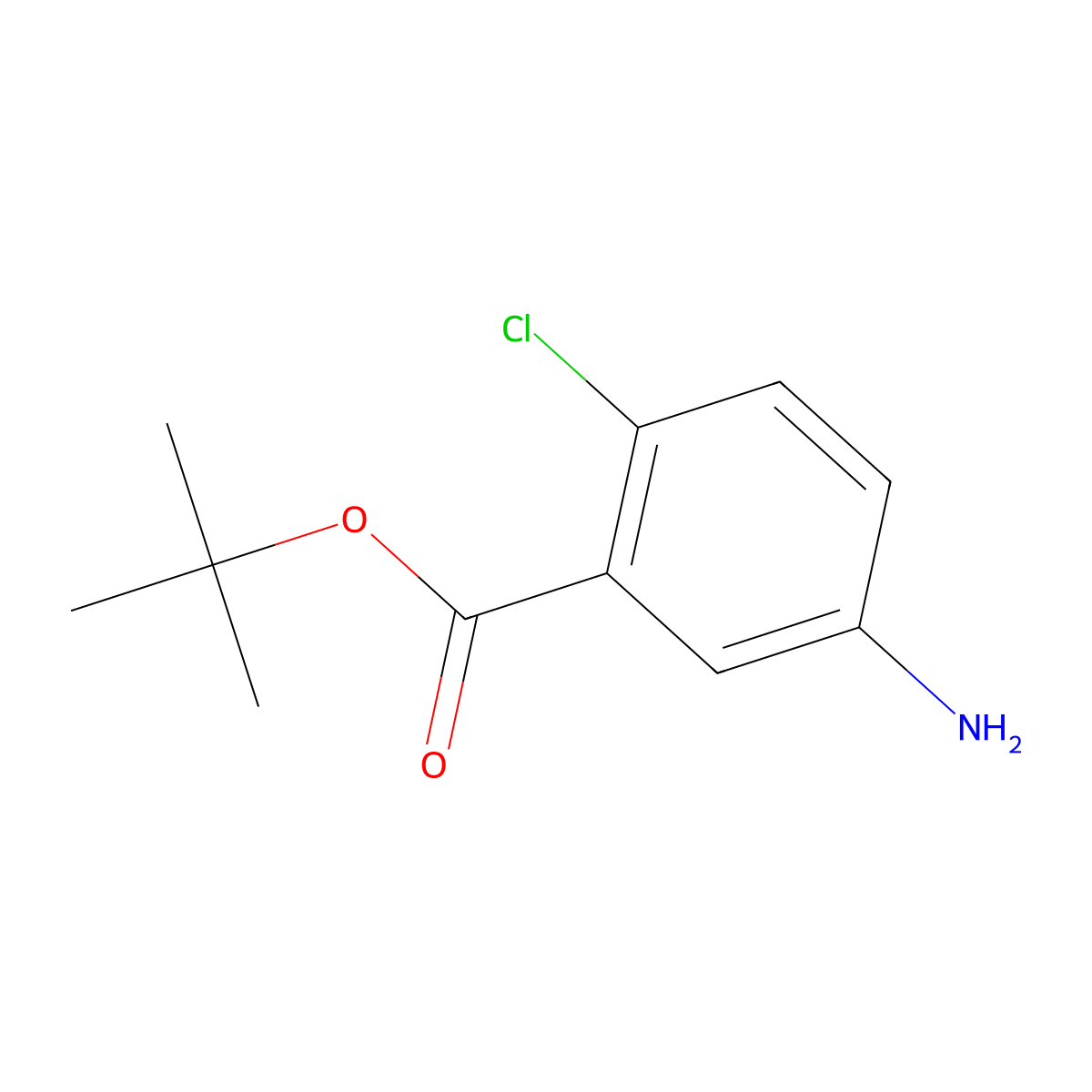 Tert-butyl 5-amino-2-chlorobenzoate molecular structure, CAS 1179133-92-6