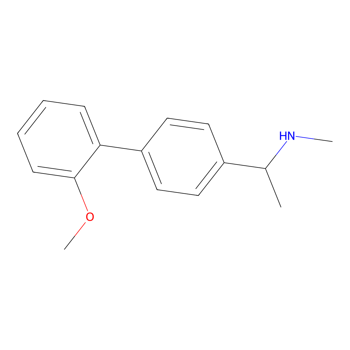 {1-[4-(2-Methoxyphenyl)phenyl]ethyl}(methyl)amine molecular structure, CAS 1179138-52-3