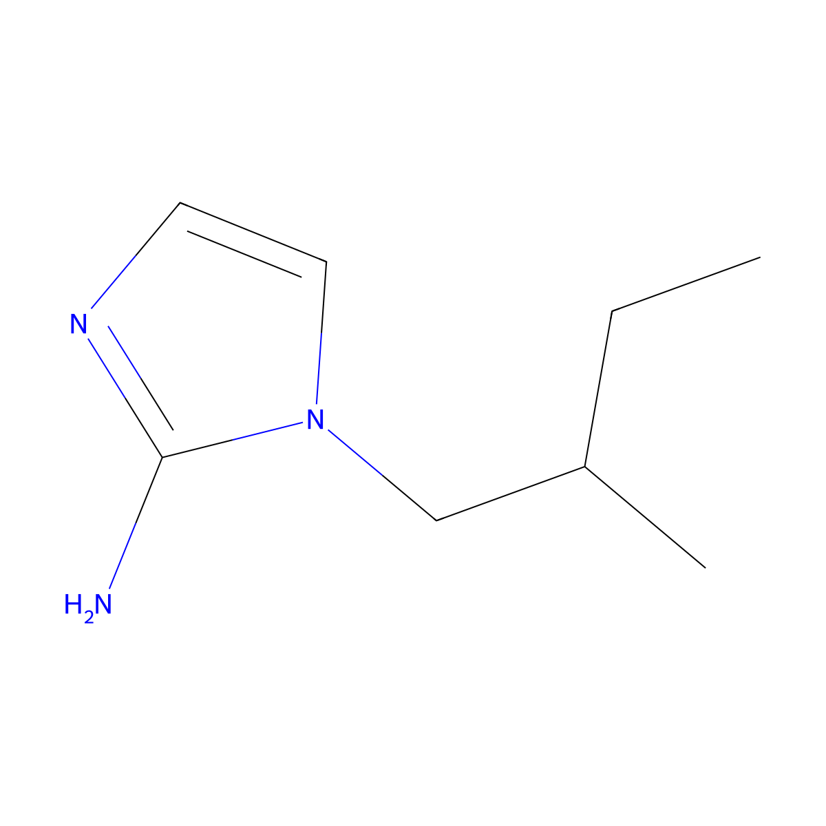 1-(2-Methylbutyl)-1H-imidazol-2-amine molecular structure, CAS 1179143-48-6
