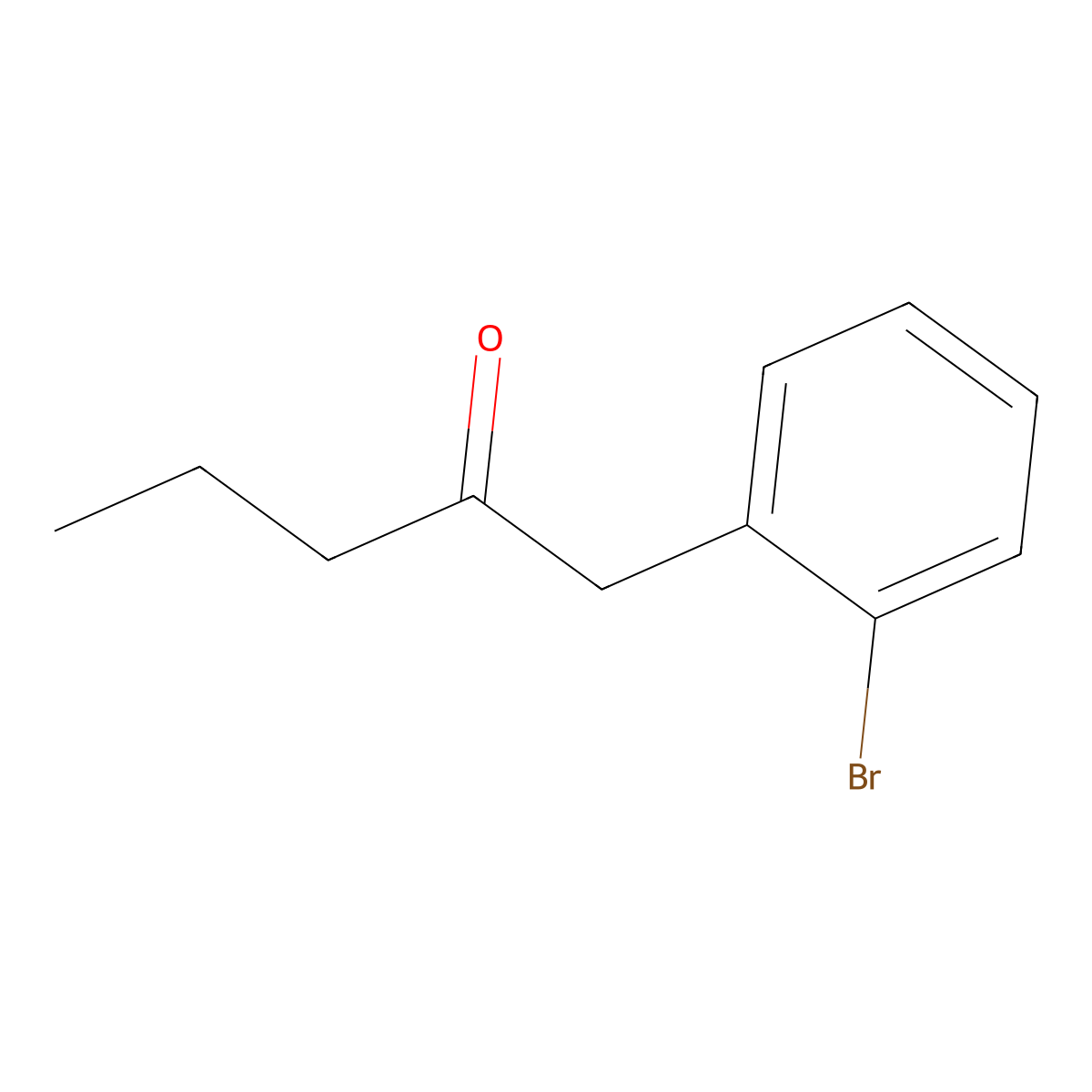1-(2-Bromophenyl)pentan-2-one molecular structure, CAS 1179148-38-9