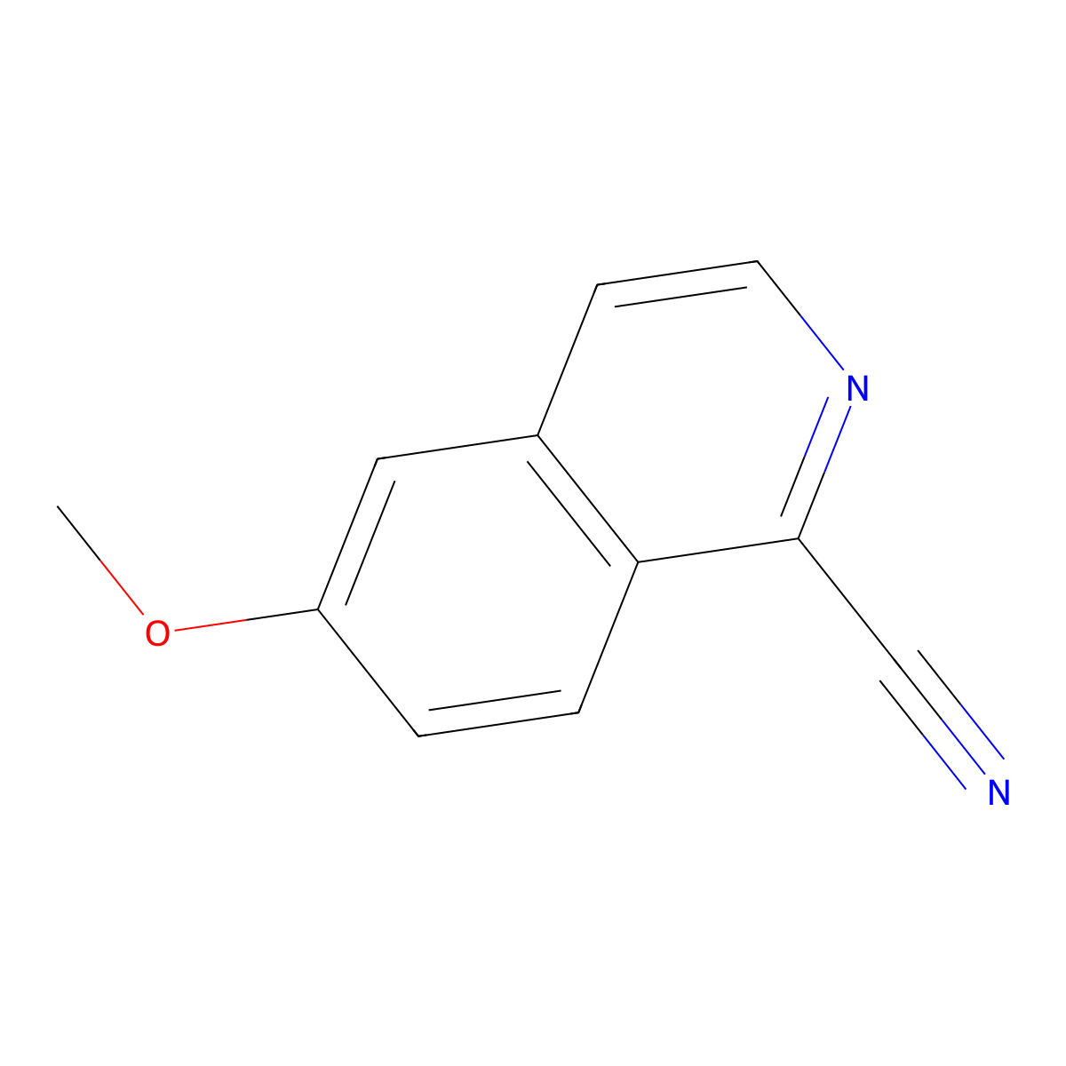 6-Methoxyisoquinoline-1-carbonitrile molecular structure, CAS 1179148-80-1