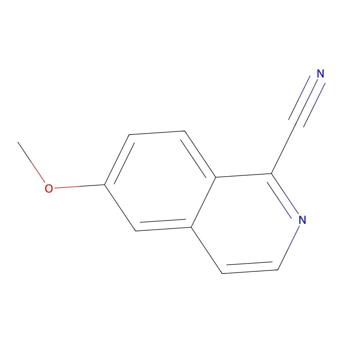 6-Methoxyisoquinoline-1-carbonitrile molecular structure, CAS 1179148-80-1