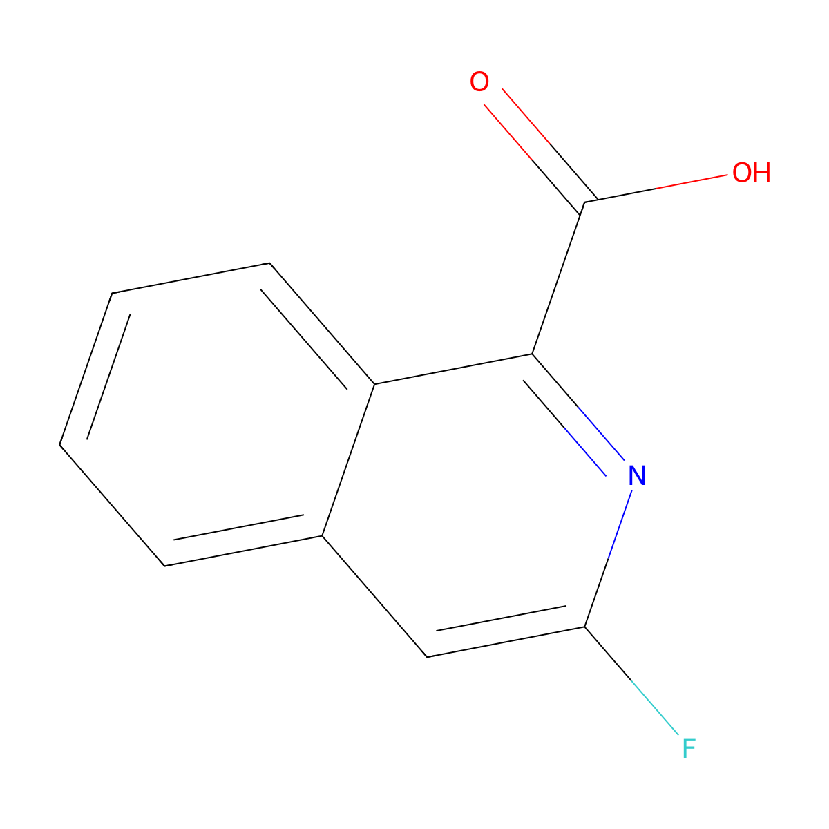3-Fluoroisoquinoline-1-carboxylic acid molecular structure, CAS 1179148-90-3
