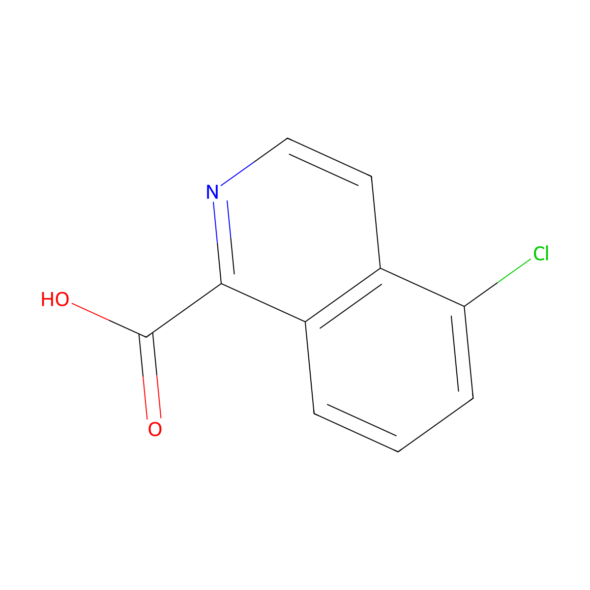 5-Chloroisoquinoline-1-carboxylic acid molecular structure, CAS 1179149-33-7