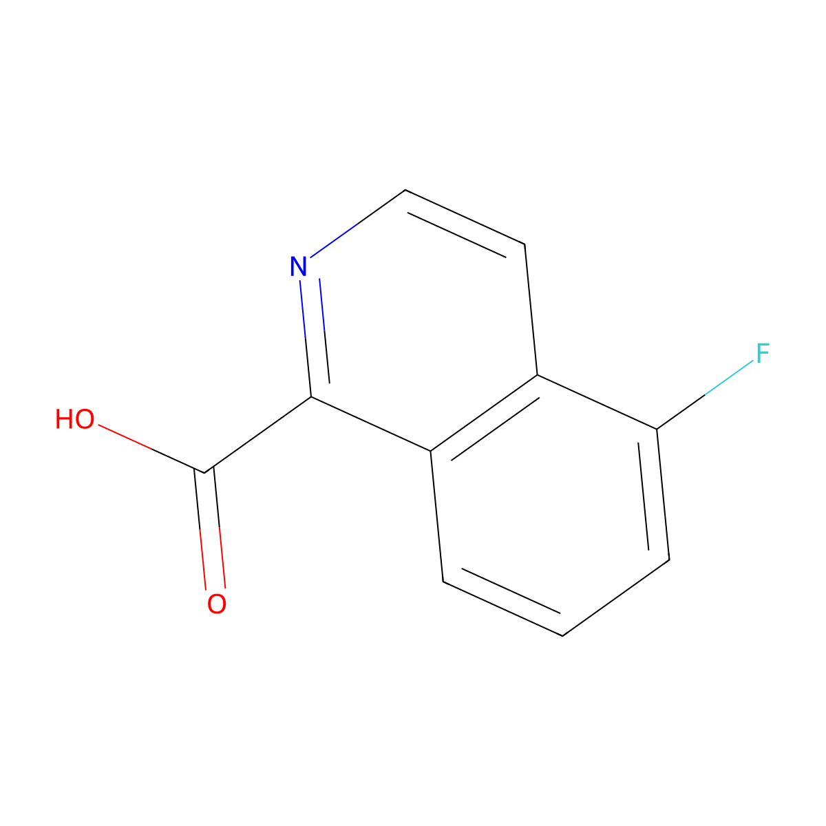 5-Fluoroisoquinoline-1-carboxylic acid molecular structure, CAS 1179149-35-9