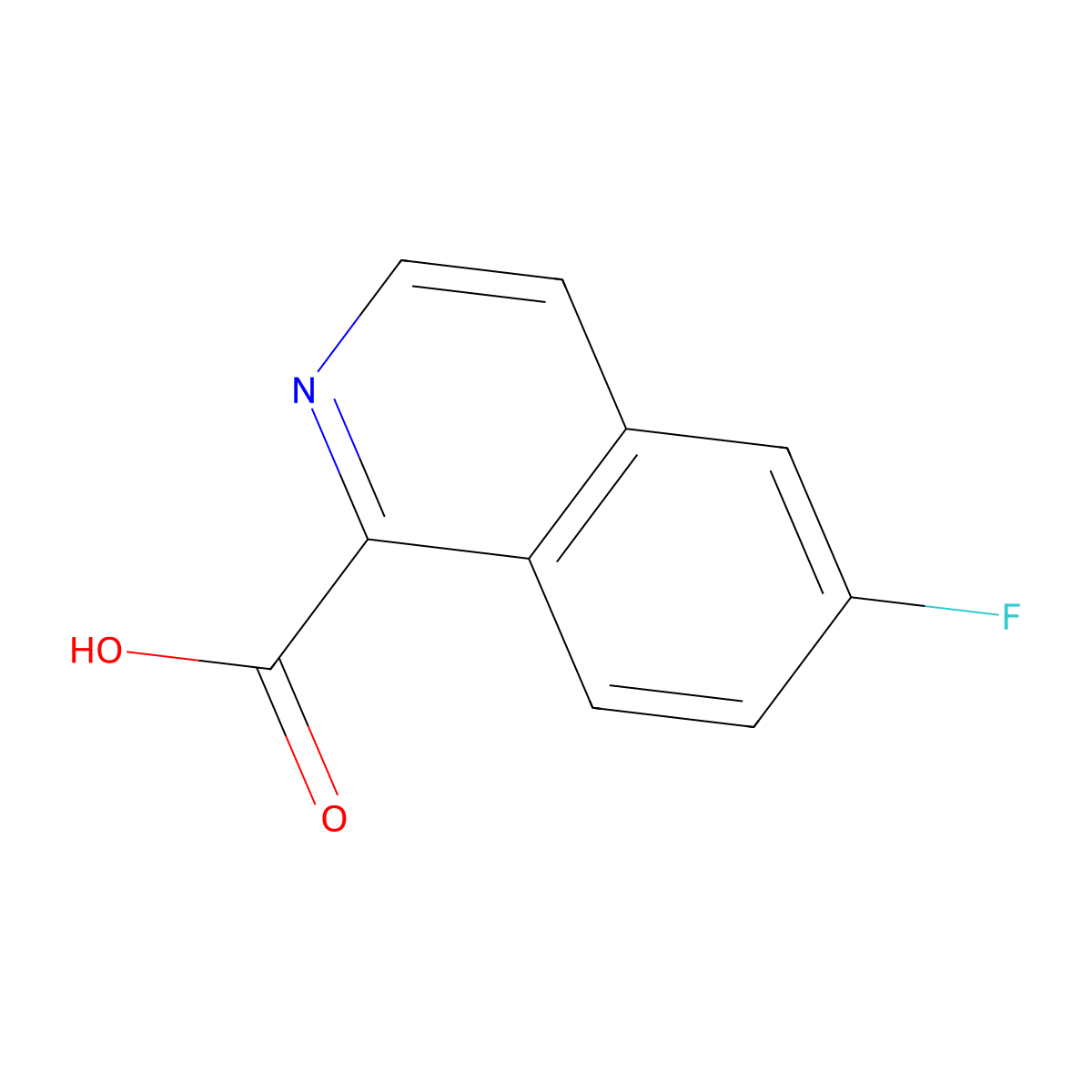 6-Fluoroisoquinoline-1-carboxylic acid molecular structure, CAS 1179149-37-1