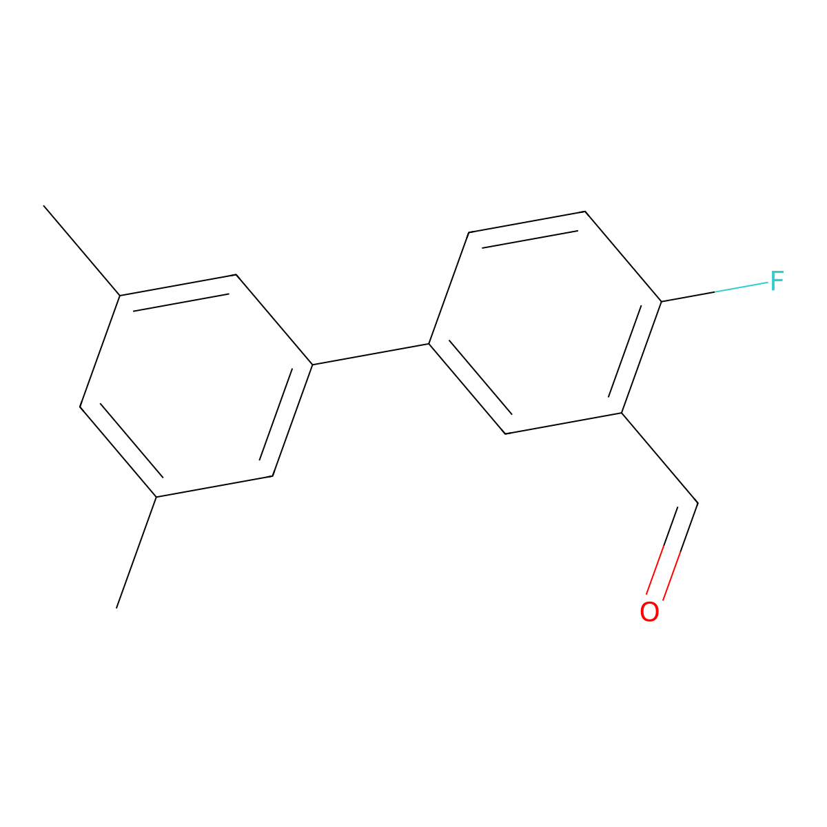 4-Fluoro-3',5'-dimethyl[1,1'-biphenyl]-3-carboxaldehyde molecular structure, CAS 1179149-38-2