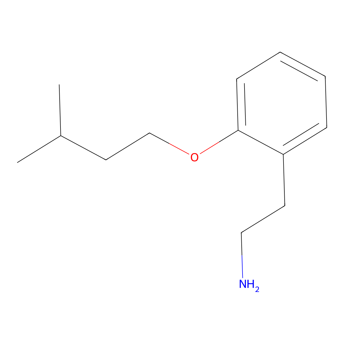 2-[2-(3-Methylbutoxy)phenyl]ethanamine molecular structure, CAS 1179153-30-0