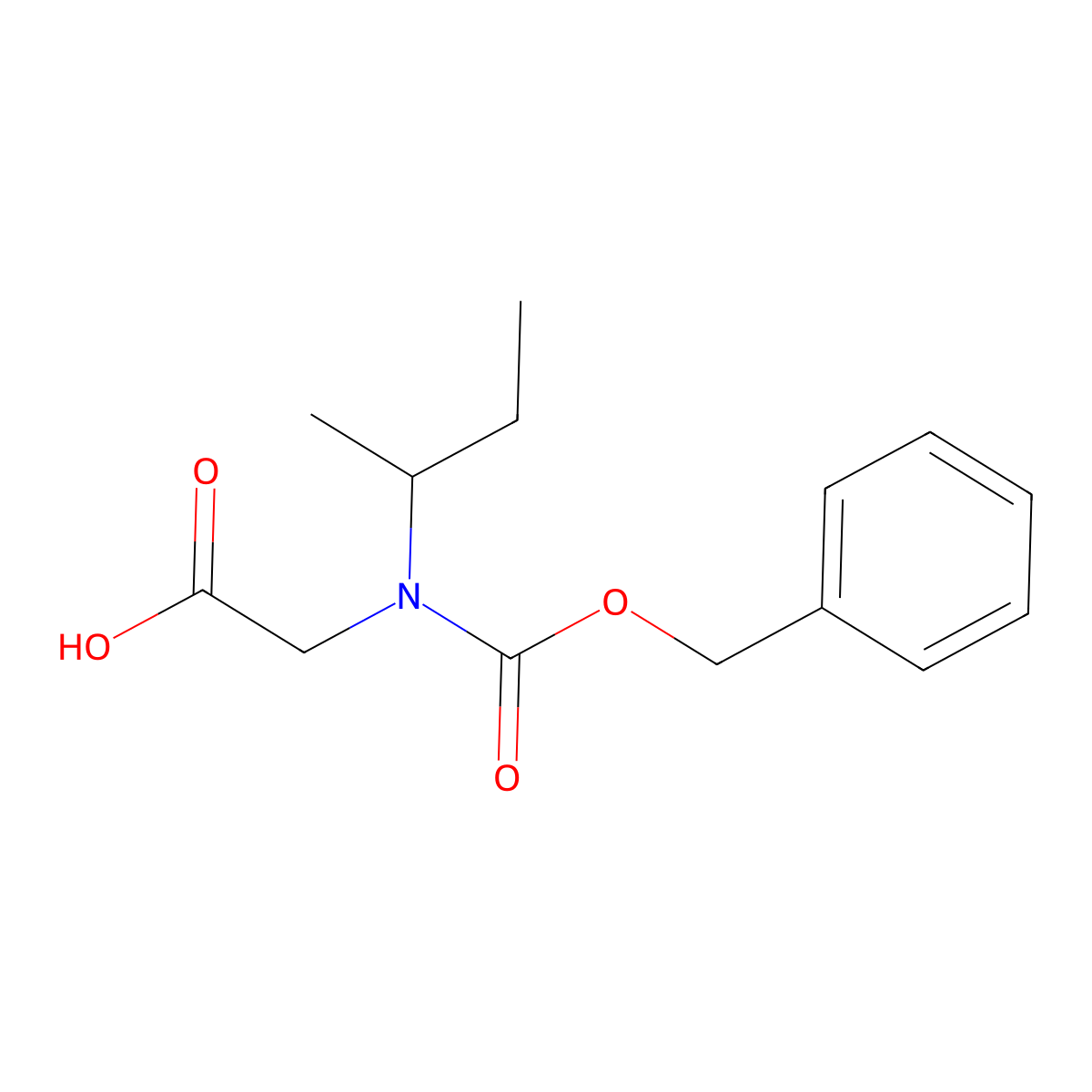 2-{[(Benzyloxy)carbonyl](butan-2-yl)amino}acetic acid molecular structure, CAS 1179154-01-8