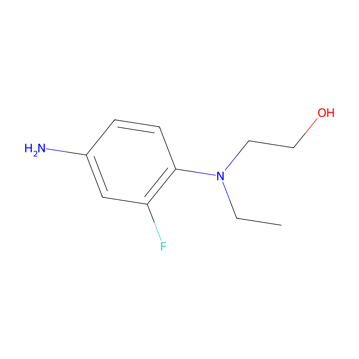 2-[4-Amino(ethyl)-2-fluoroanilino]-1-ethanol molecular structure, CAS 1179154-46-1