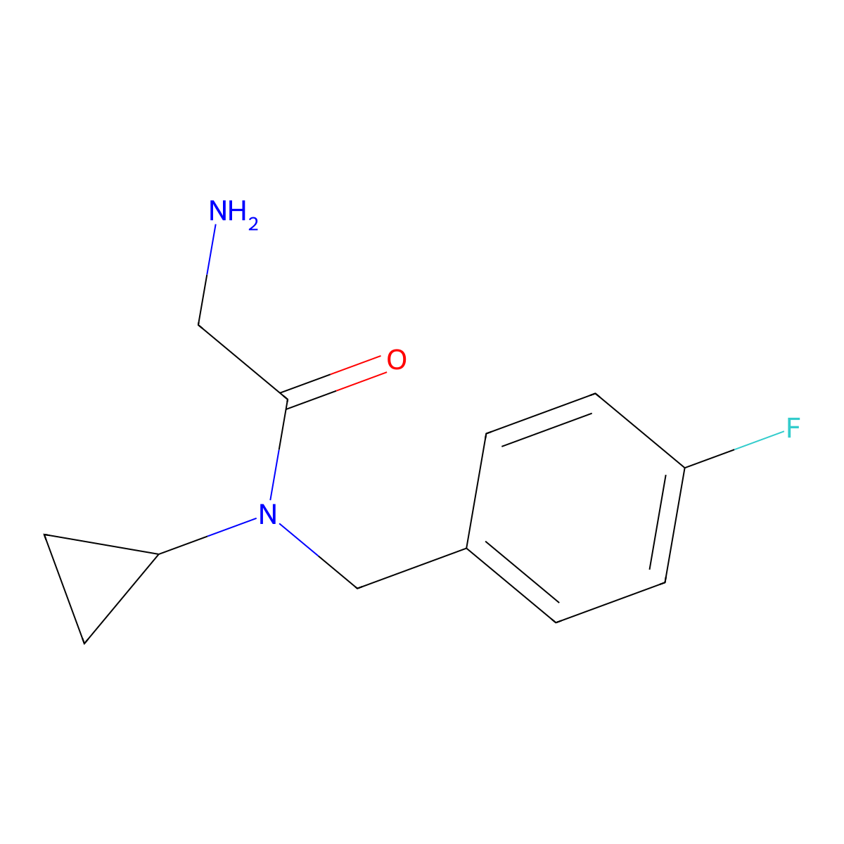 2-Amino-N-cyclopropyl-N-(4-fluoro-benzyl)-acetamide molecular structure, CAS 1179155-56-6