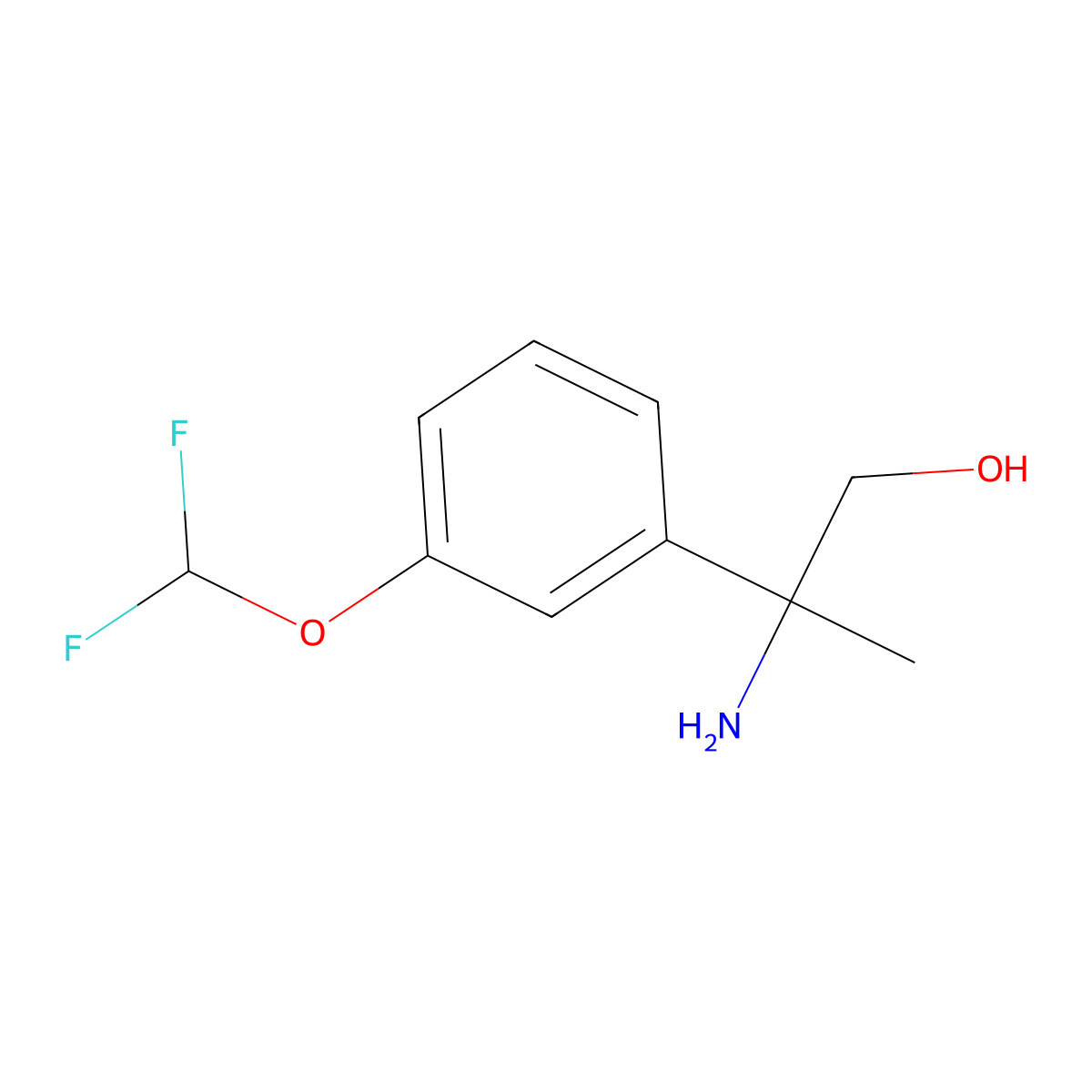 2-Amino-2-(3-(difluoromethoxy)phenyl)propan-1-ol molecular structure, CAS 1179155-70-4