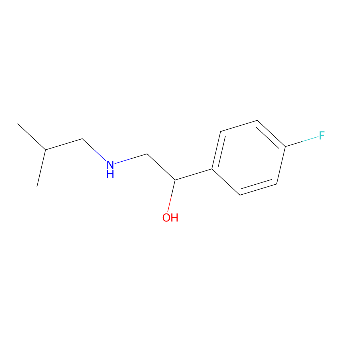 1-(4-Fluorophenyl)-2-[(2-methylpropyl)amino]ethan-1-ol molecular structure, CAS 1179156-01-4