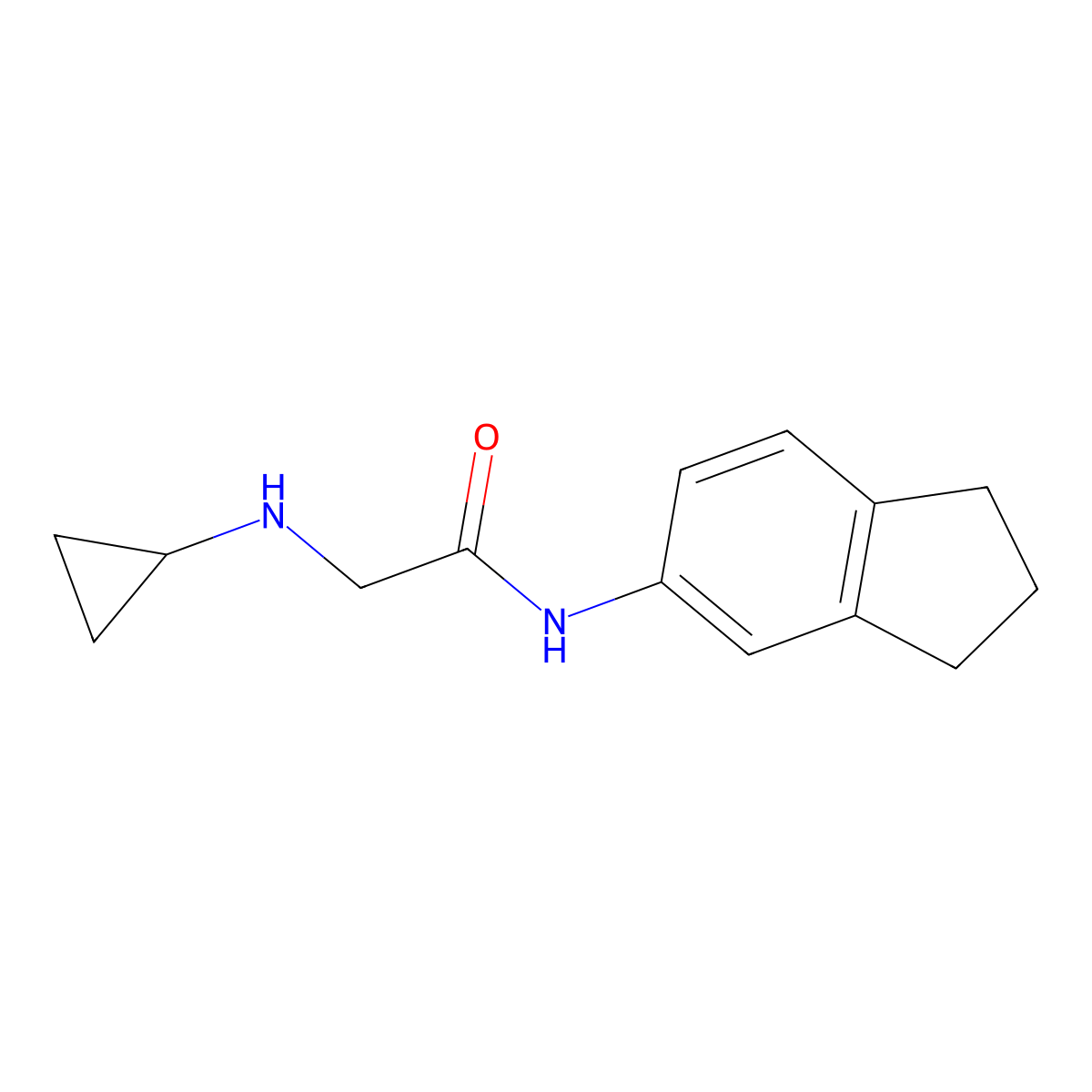 2-(cyclopropylamino)-N-(2,3-dihydro-1H-inden-5-yl)acetamide molecular structure, CAS 1179157-52-8