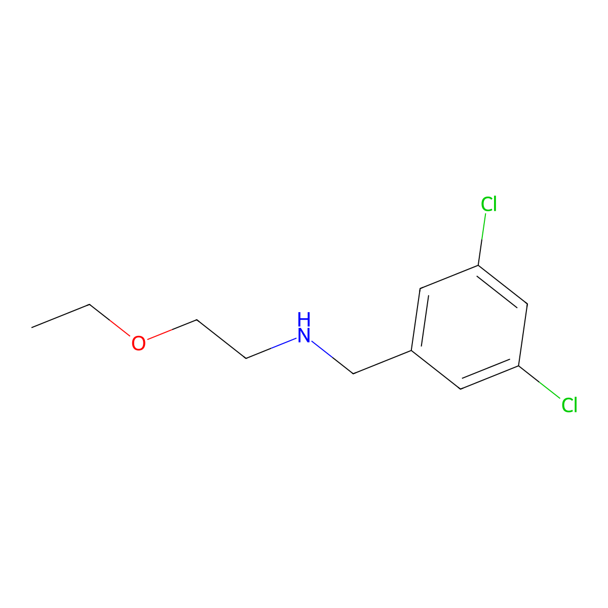 [(3,5-Dichlorophenyl)methyl](2-ethoxyethyl)amine molecular structure, CAS 1179159-99-9