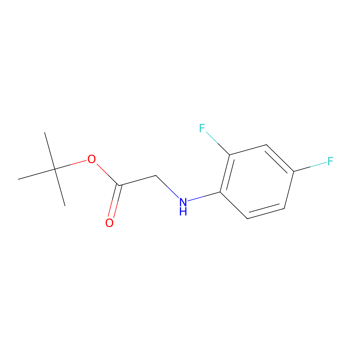 N-(2,4-Difluorophenyl)glycine tert-Butyl ester molecular structure, CAS 1179163-46-2