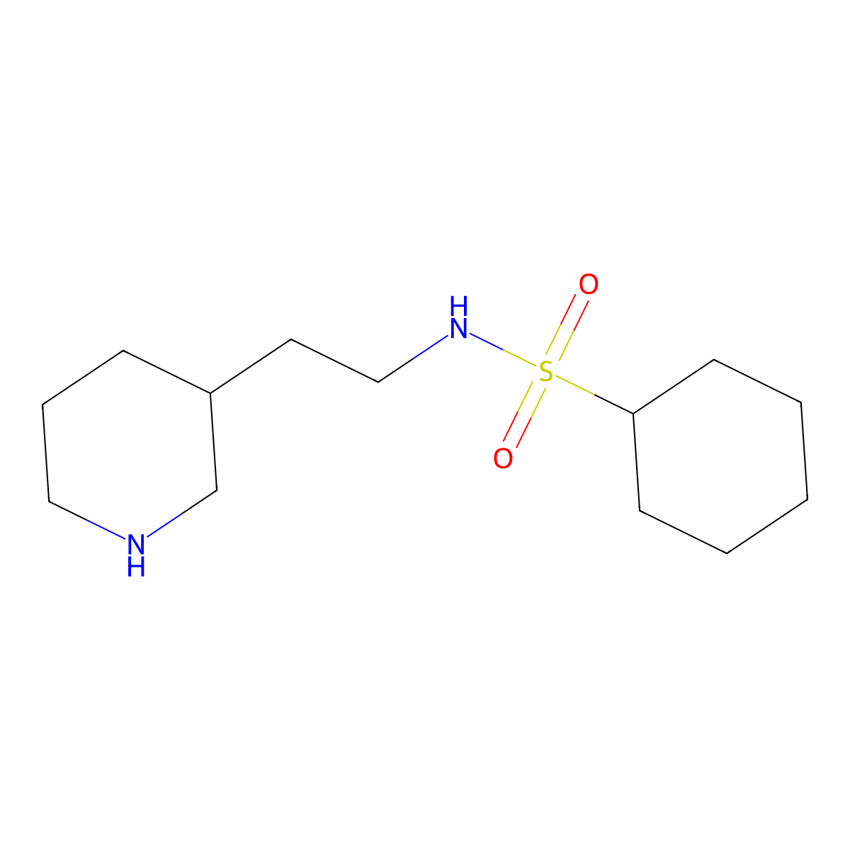 N-[2-(Piperidin-3-yl)ethyl]cyclohexanesulfonamide molecular structure, CAS 1179163-73-5
