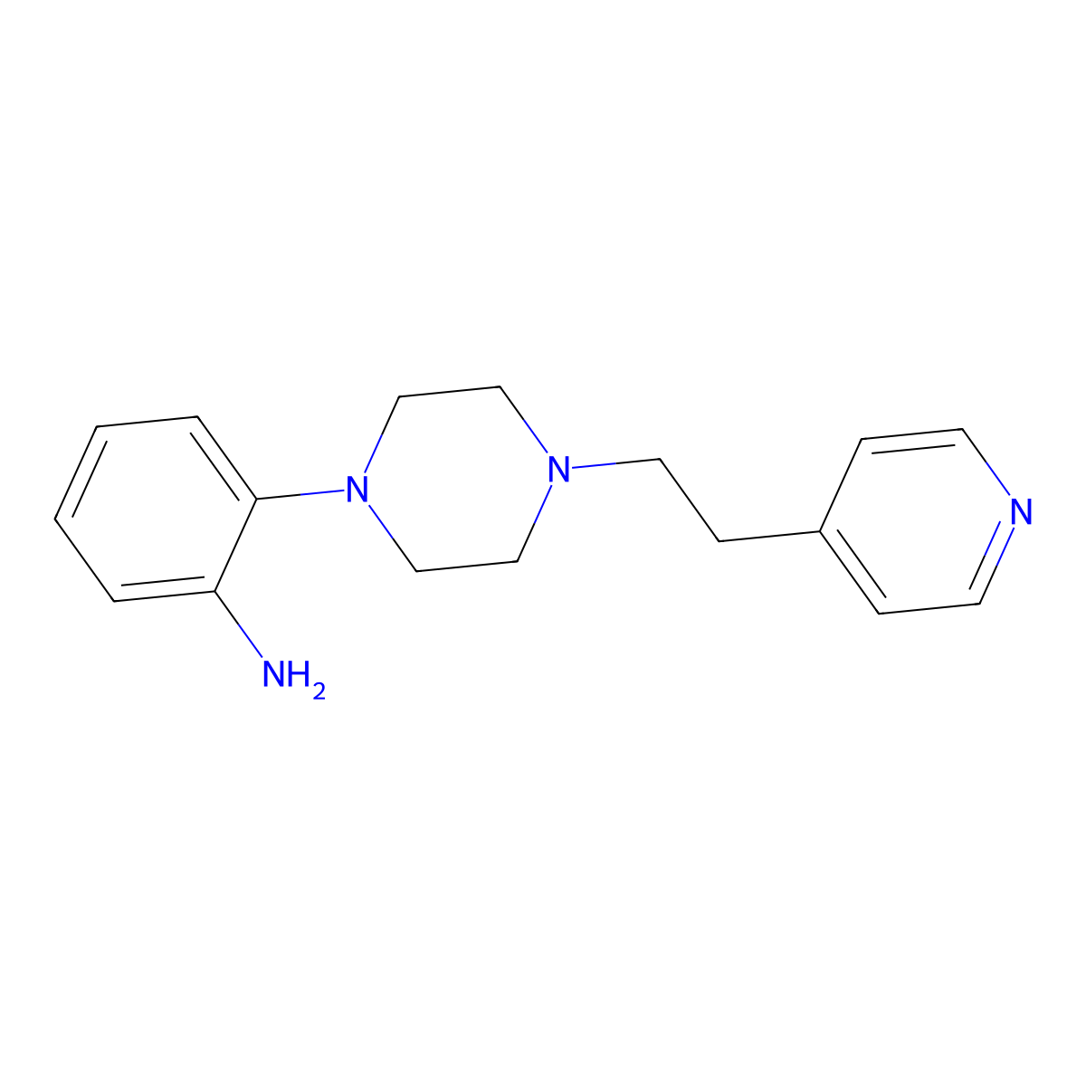 2-{4-[2-(Pyridin-4-yl)ethyl]piperazin-1-yl}aniline molecular structure, CAS 1179164-76-1