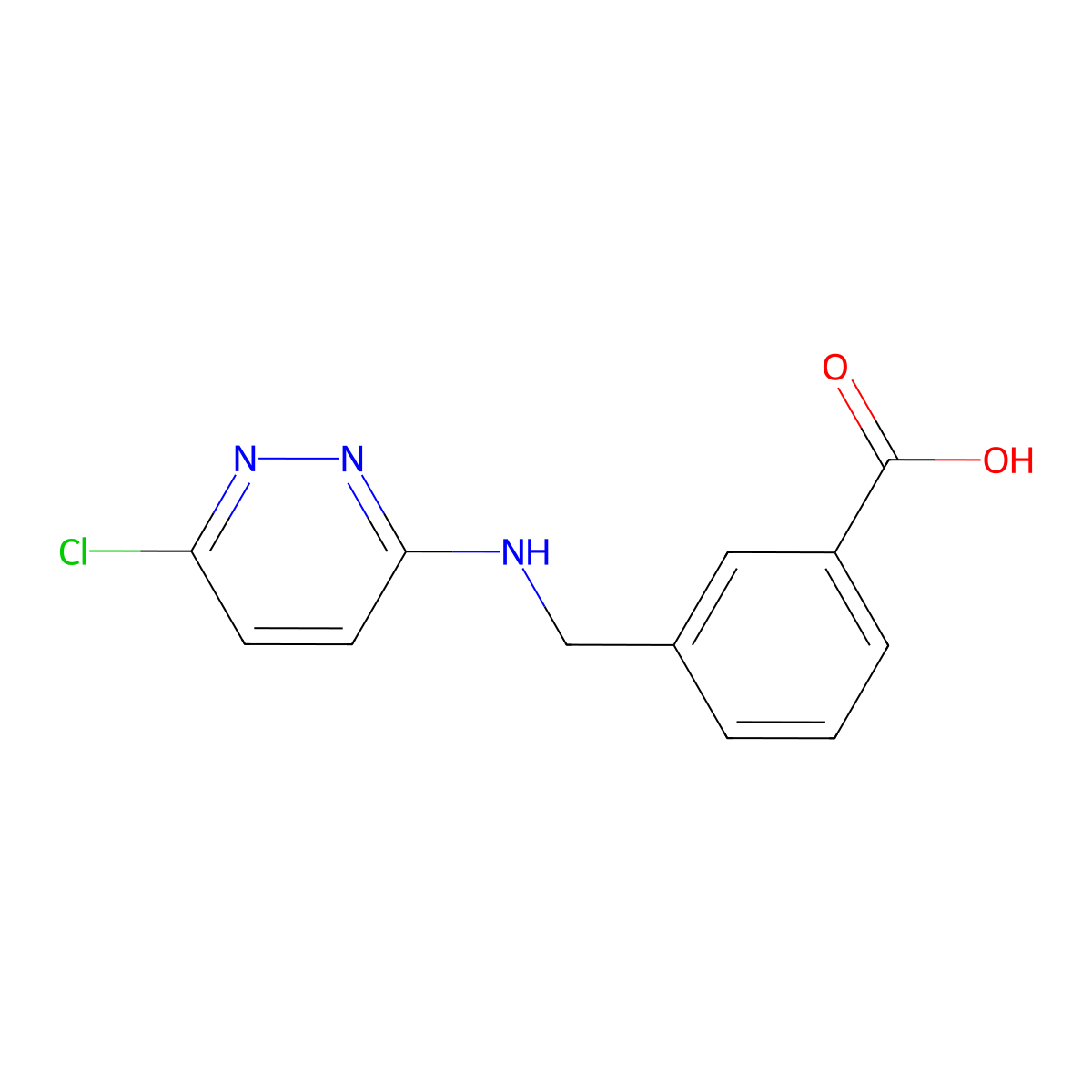 3-{[(6-Chloropyridazin-3-yl)amino]methyl}benzoic acid molecular structure, CAS 1179165-34-4