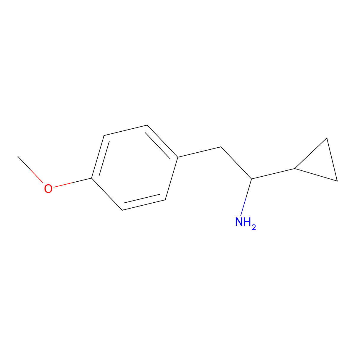 1-Cyclopropyl-2-(4-methoxyphenyl)ethan-1-amine molecular structure, CAS 1179165-63-9