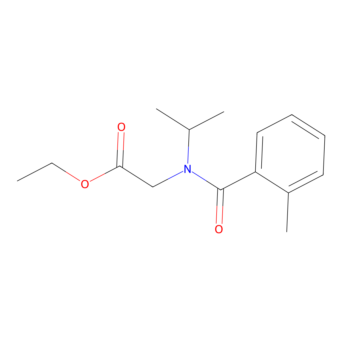 Ethyl 2-(N-isopropyl-2-methylbenzamido)acetate molecular structure, CAS 1179168-31-0