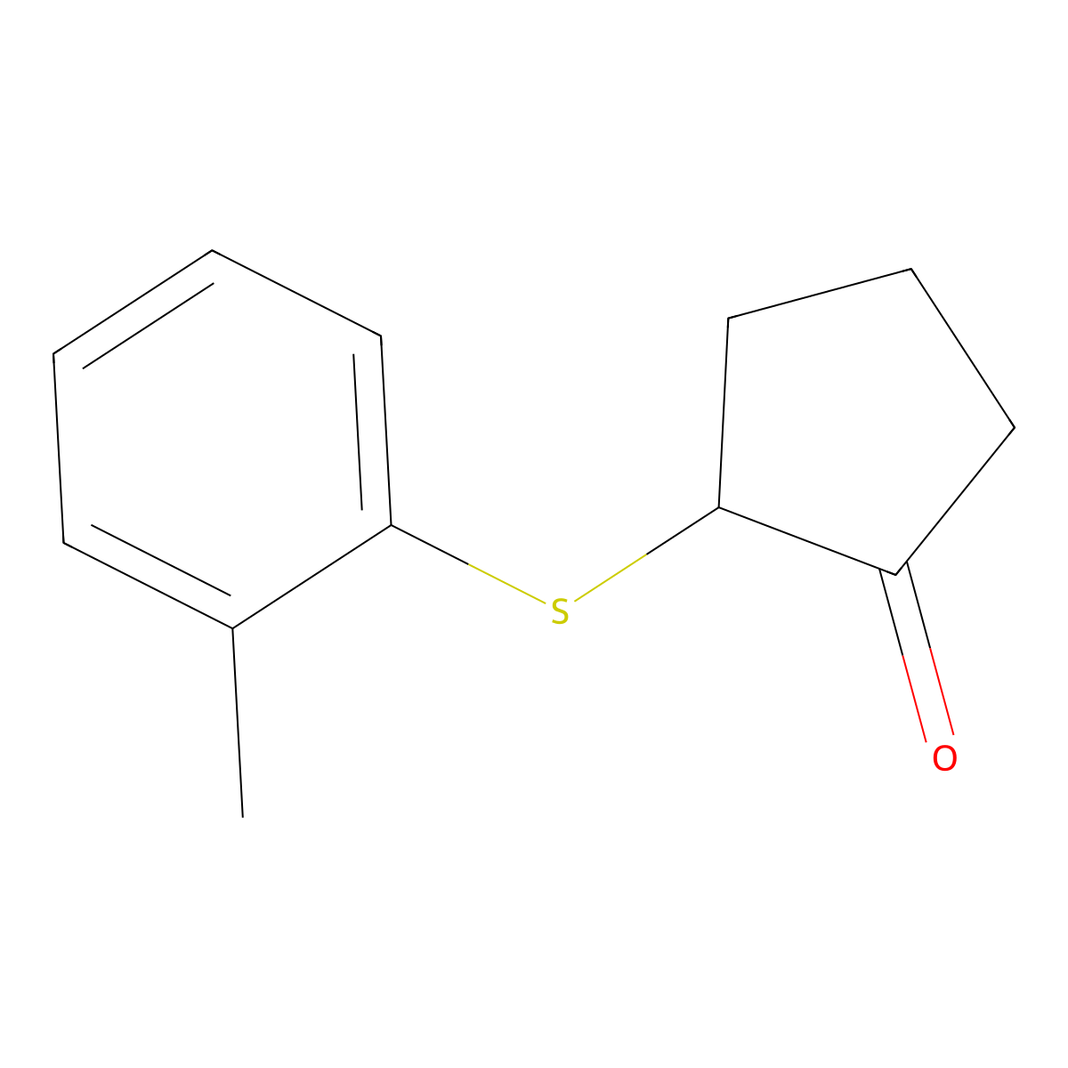2-[(2-Methylphenyl)sulfanyl]cyclopentan-1-one molecular structure, CAS 1179171-35-7