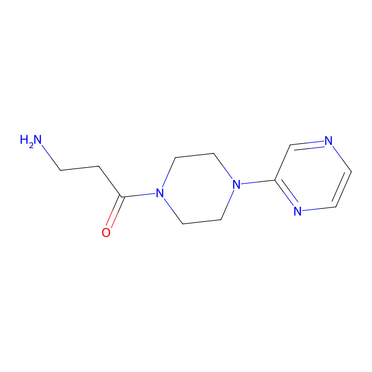 3-Amino-1-(4-(pyrazin-2-YL)piperazin-1-YL)propan-1-one molecular structure, CAS 1179172-26-9