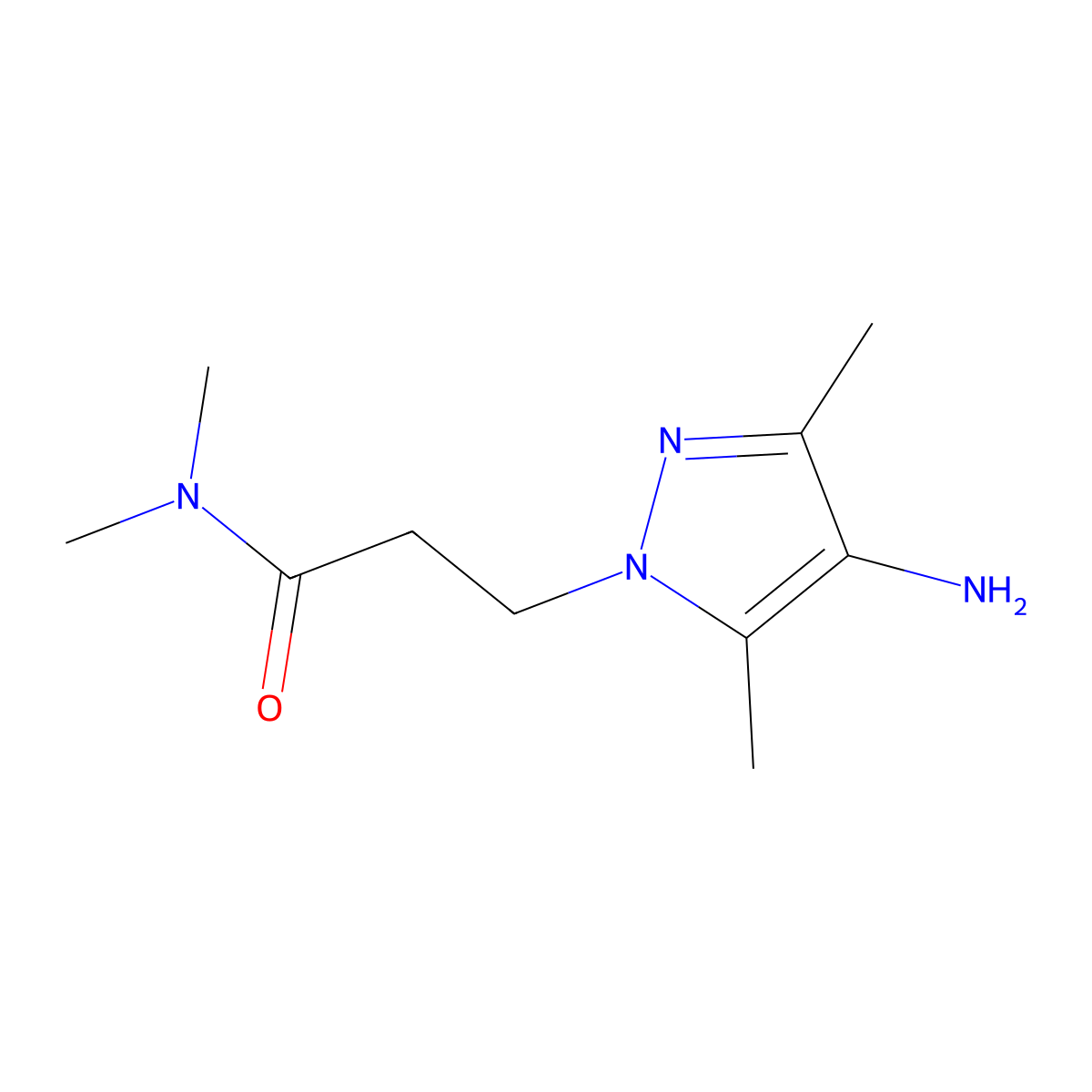 3-(4-Amino-3,5-dimethyl-1h-pyrazol-1-yl)-N,N-dimethylpropanamide molecular structure, CAS 1179173-09-1