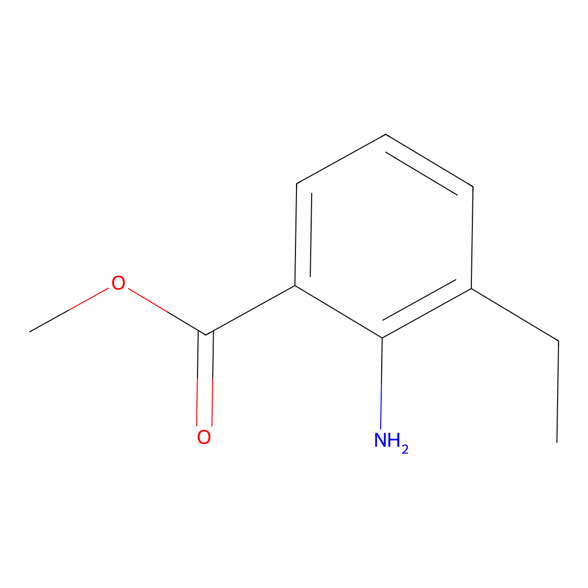 Methyl 2-amino-3-ethylbenzoate molecular structure, CAS 1179178-28-9