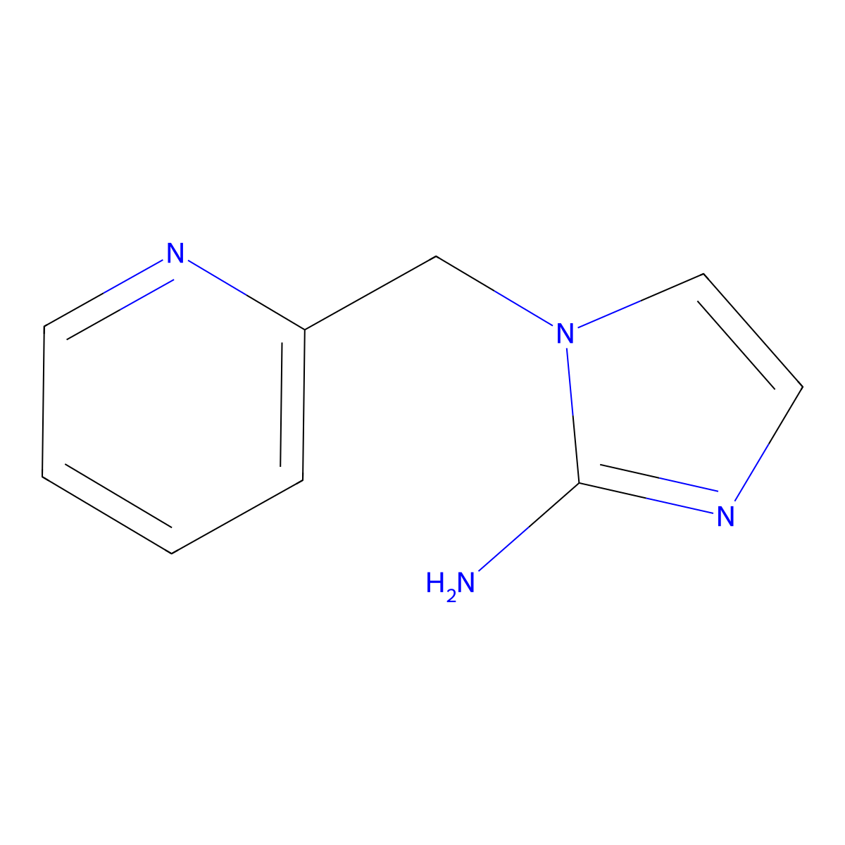 1-(Pyridin-2-ylmethyl)-1H-imidazol-2-amine molecular structure, CAS 1179185-19-3