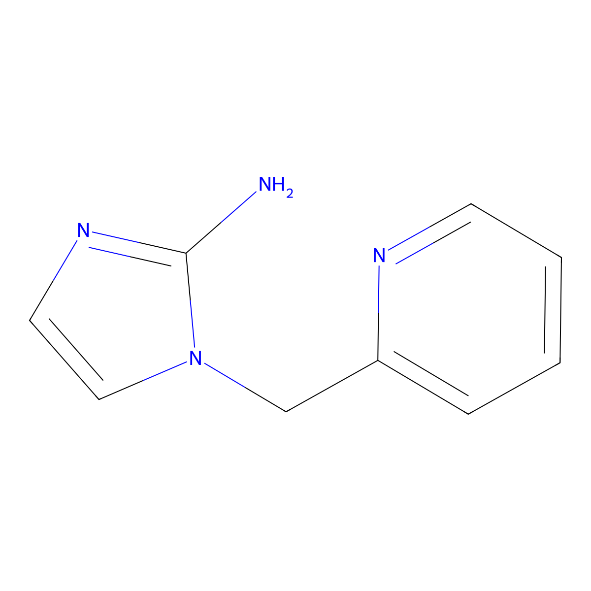 1-(Pyridin-2-ylmethyl)-1H-imidazol-2-amine molecular structure, CAS 1179185-19-3