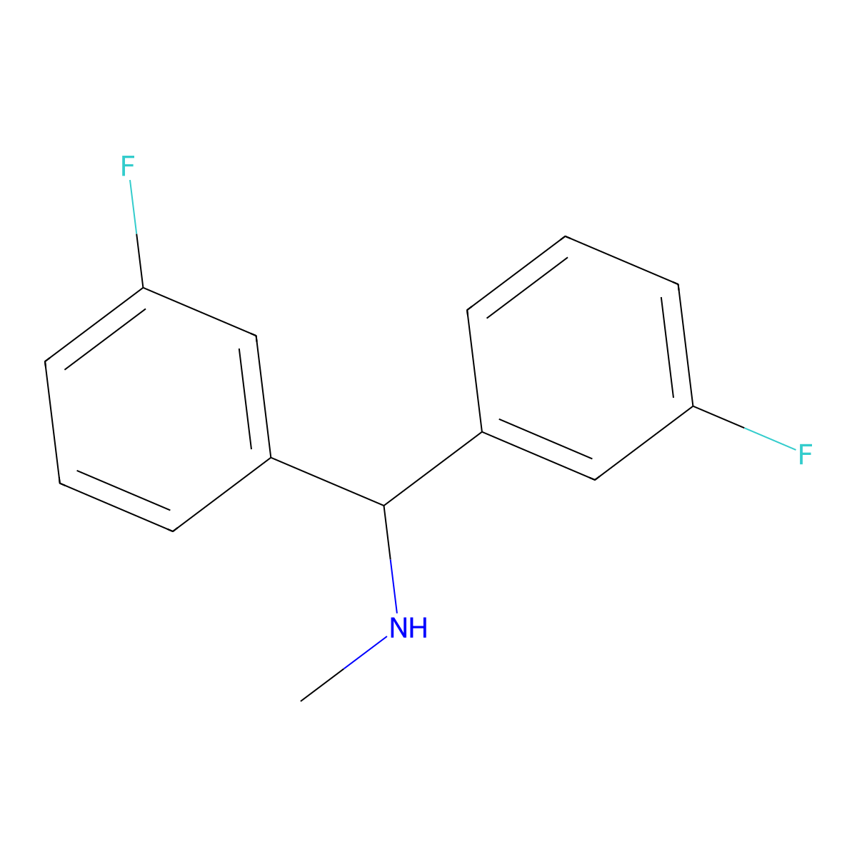 [Bis(3-fluorophenyl)methyl](methyl)amine molecular structure, CAS 1179187-52-0
