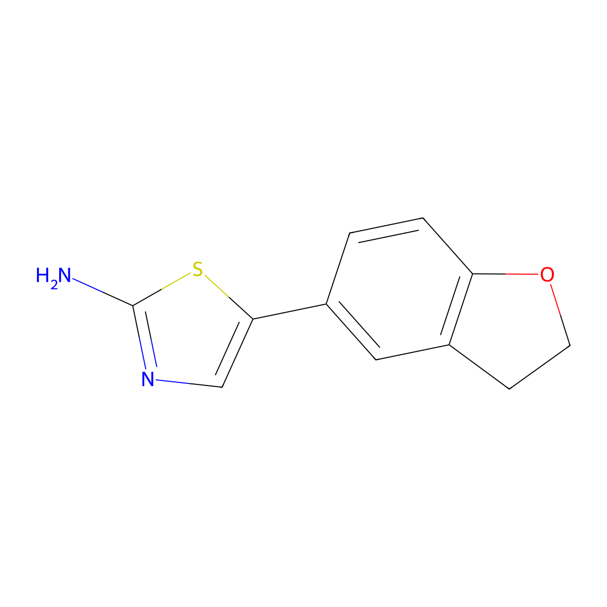 5-(2,3-Dihydrobenzofuran-5-yl)thiazol-2-amine molecular structure, CAS 1179188-58-9