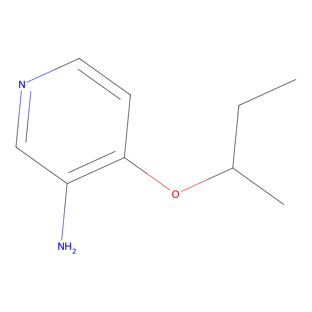 4-(Butan-2-yloxy)pyridin-3-amine molecular structure, CAS 1179190-64-7